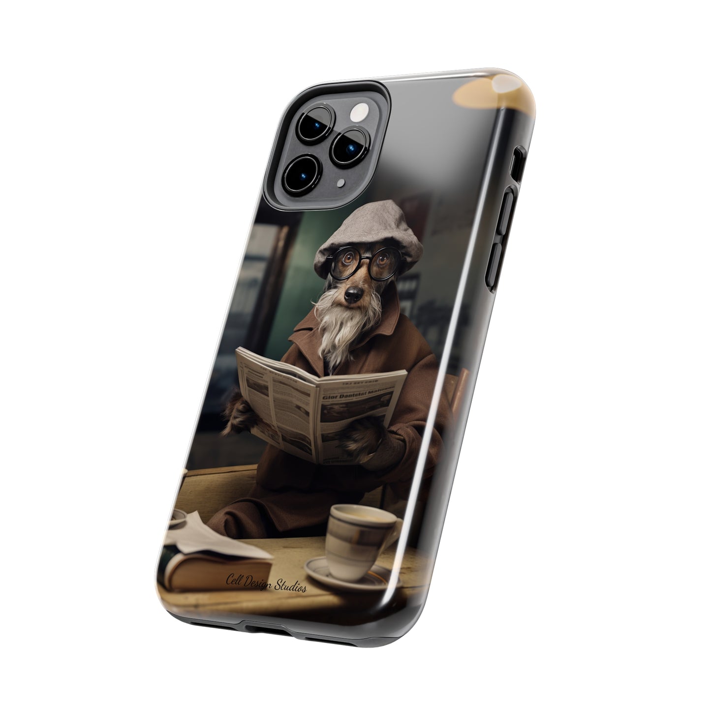Introducing the "Canine Scholar" Cell Phone Case – Where Canine Meets Wisdom. -Tough Phone Cases