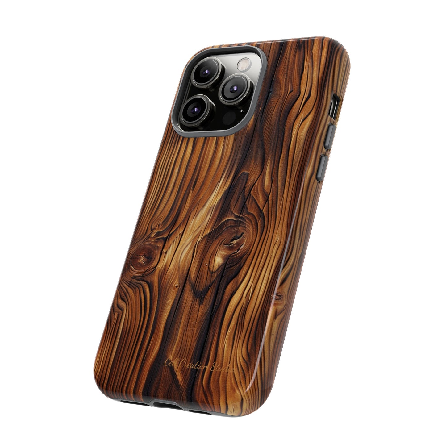 "Wood Grain Elegance" -Tough iPhone Cases