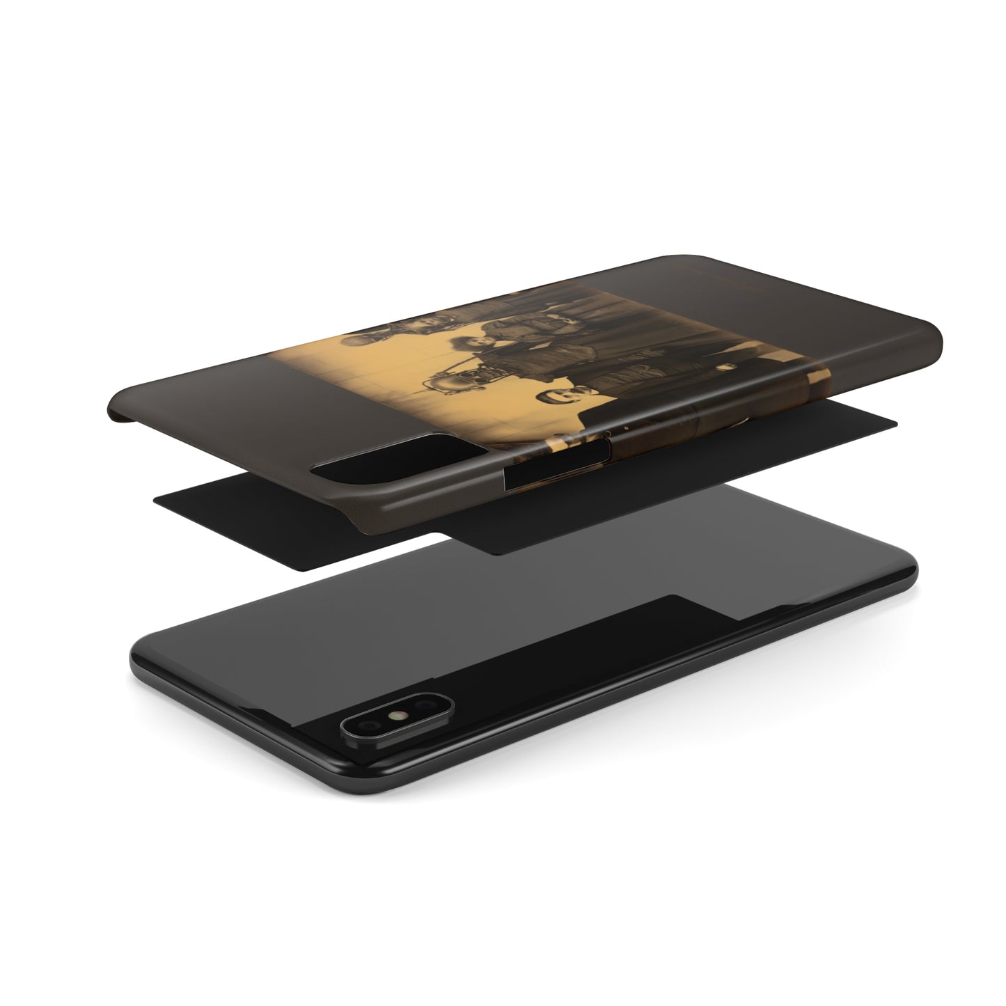Introducing the "Vintage Odd Creatures" Cell Phone Case – Step into the Eerie Charm of a Haunting Family Portrait -Slim Phone Cases