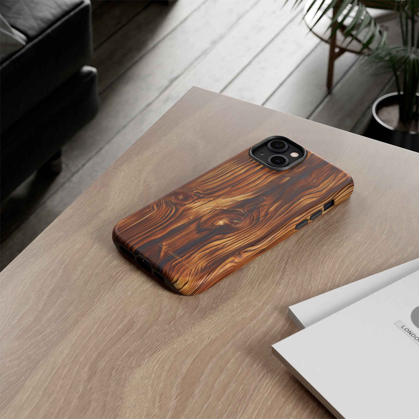 "Wood Grain Elegance" -Tough iPhone Cases