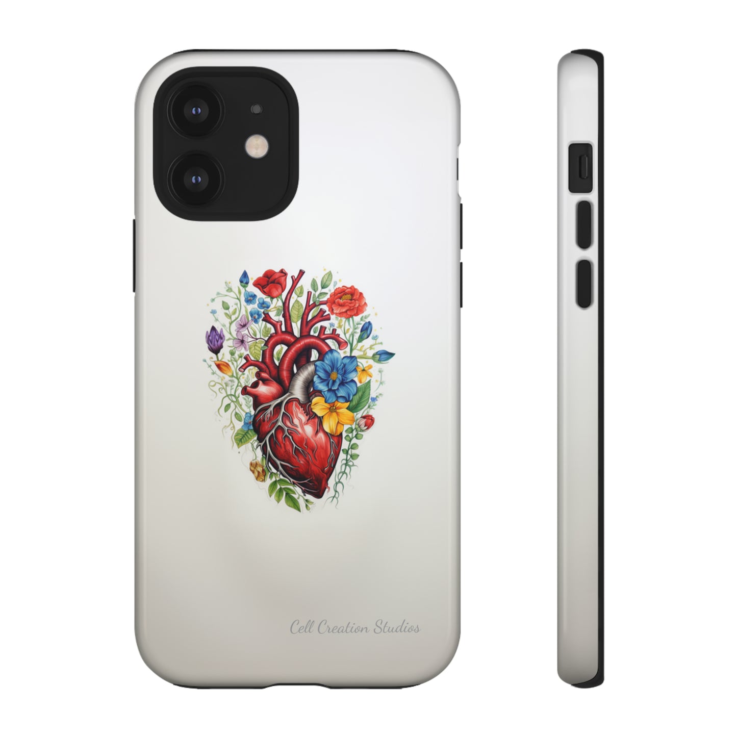 "Floral Heart Harmony" -Tough iPhone Cases