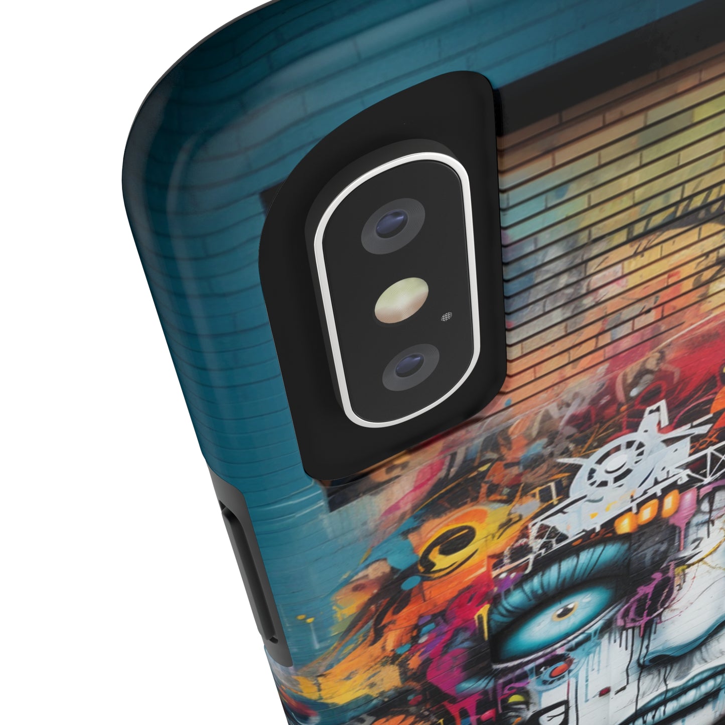 Elevate Your Style with our "Graffiti Face Concrete Wall" Phone Case -Tough Phone Cases