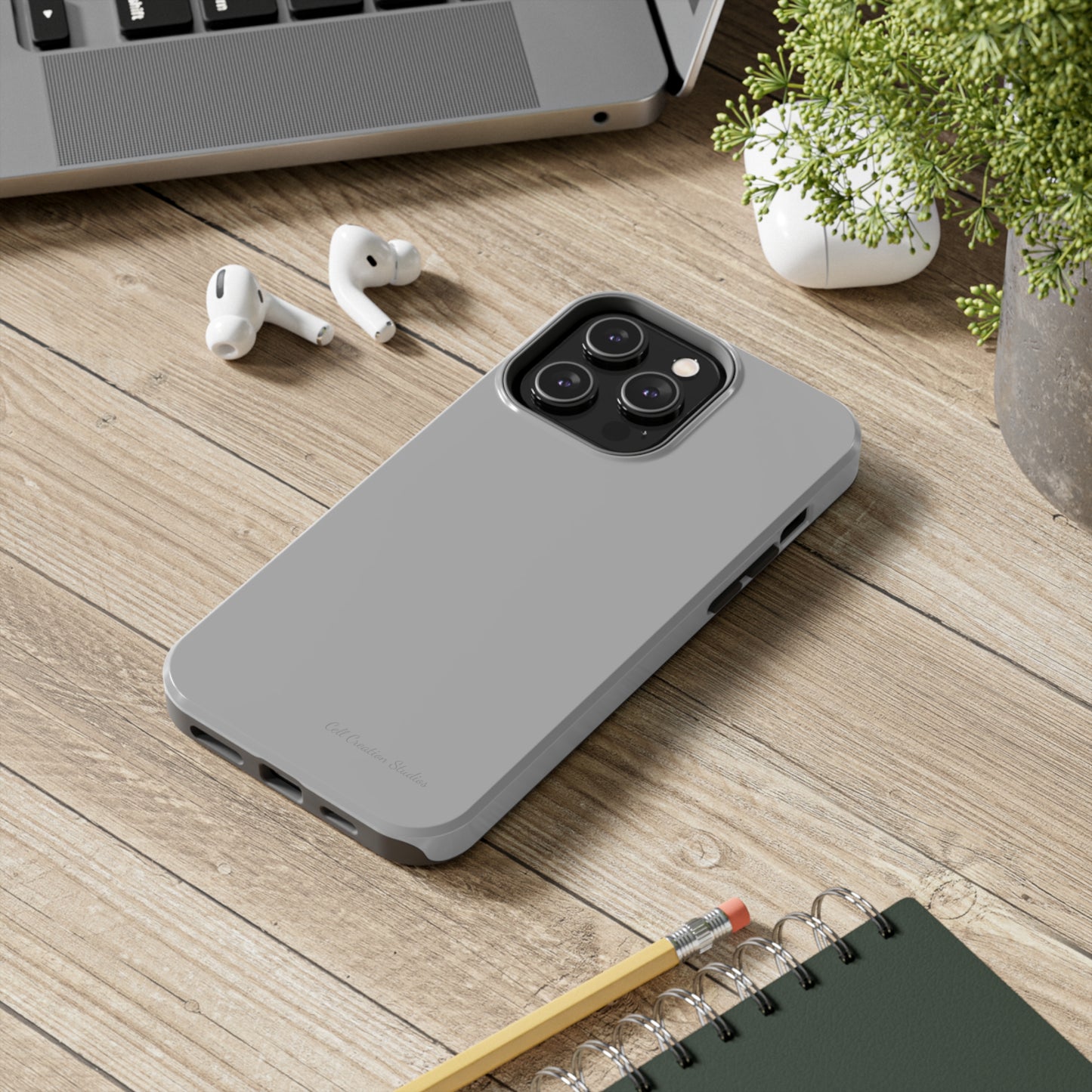 "Sleek Silver Essence" -Tough iPhone Cases