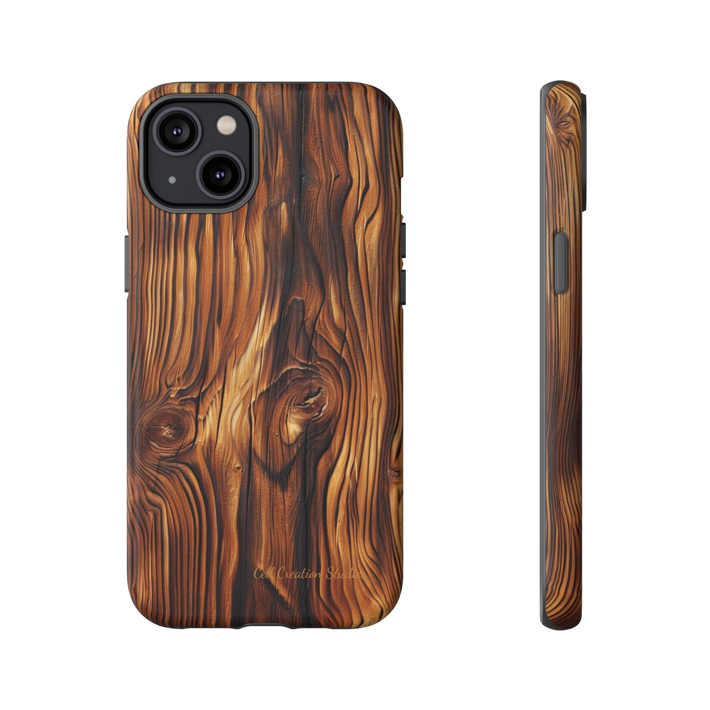 "Wood Grain Elegance" -Tough iPhone Cases