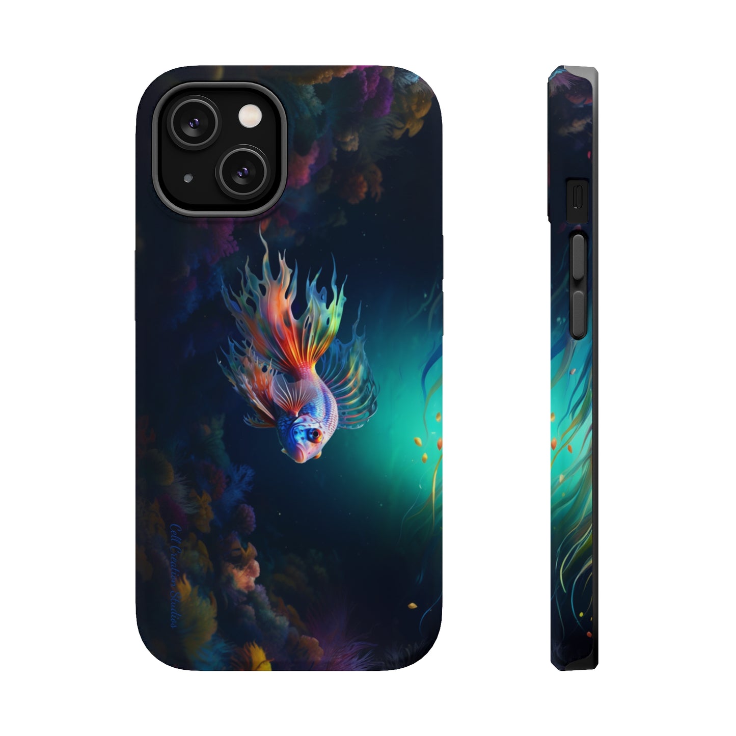 Introducing the "Aquatic Serenity" Cell Phone Case – Dive into Tranquil Waters! -MagSafe Tough Cases