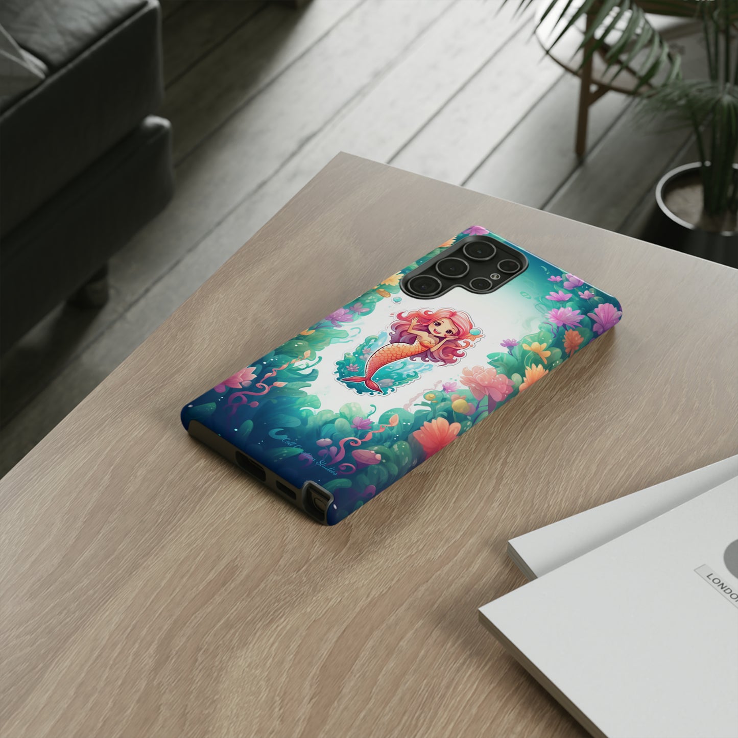 "Pink Seaflower Mermaid" -Tough Samsung Phone Cases