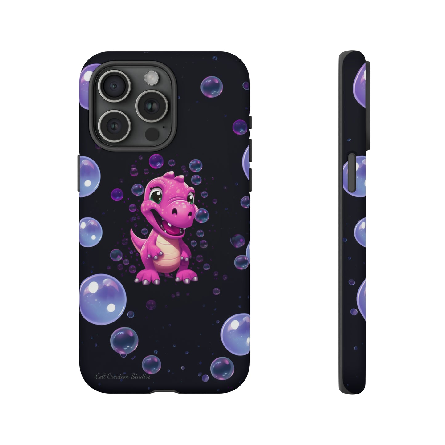 "Dino Glam" Glitter Dinosaur Phone Case -Tough Cases