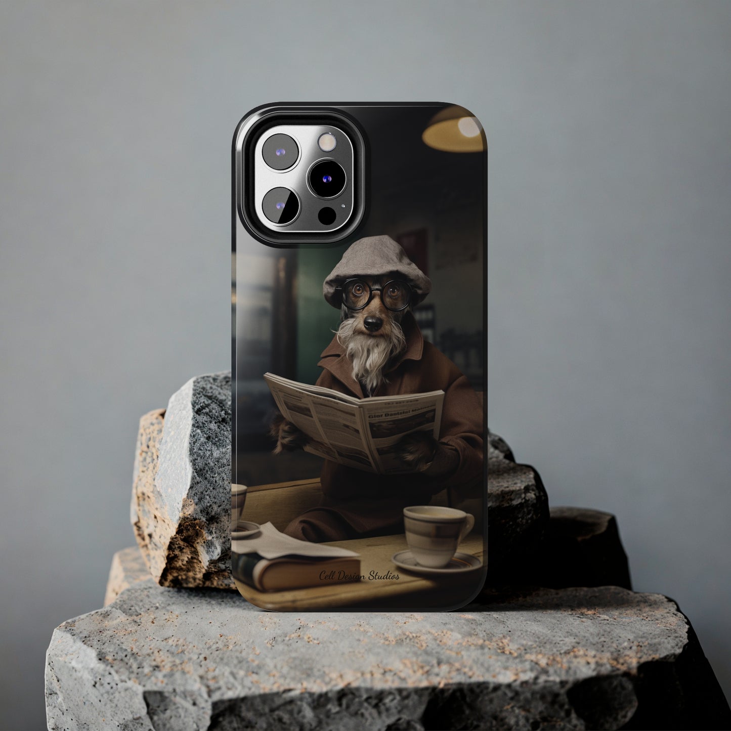 Introducing the "Canine Scholar" Cell Phone Case – Where Canine Meets Wisdom. -Tough Phone Cases