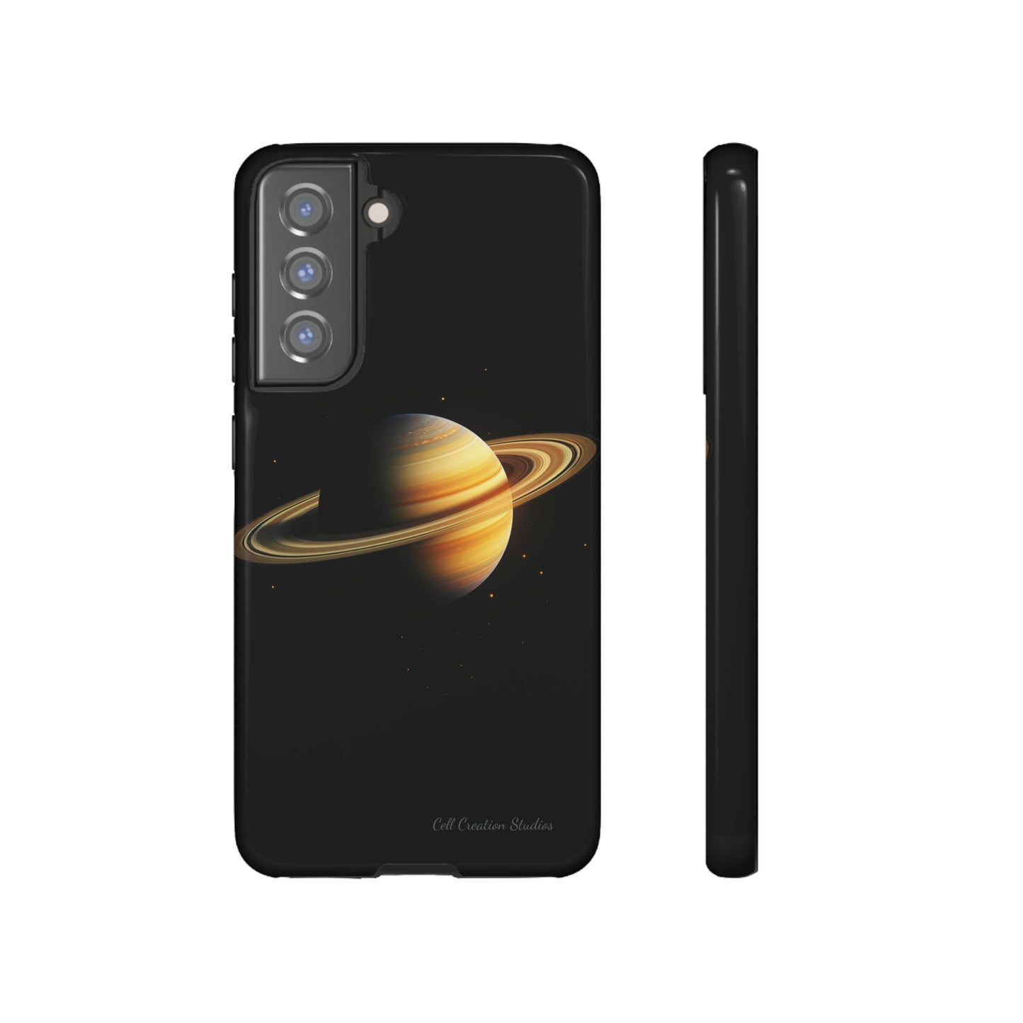 Introducing the "Saturn's Elegance" Cell Phone Case – A Cosmic Masterpiece -Tough Cases