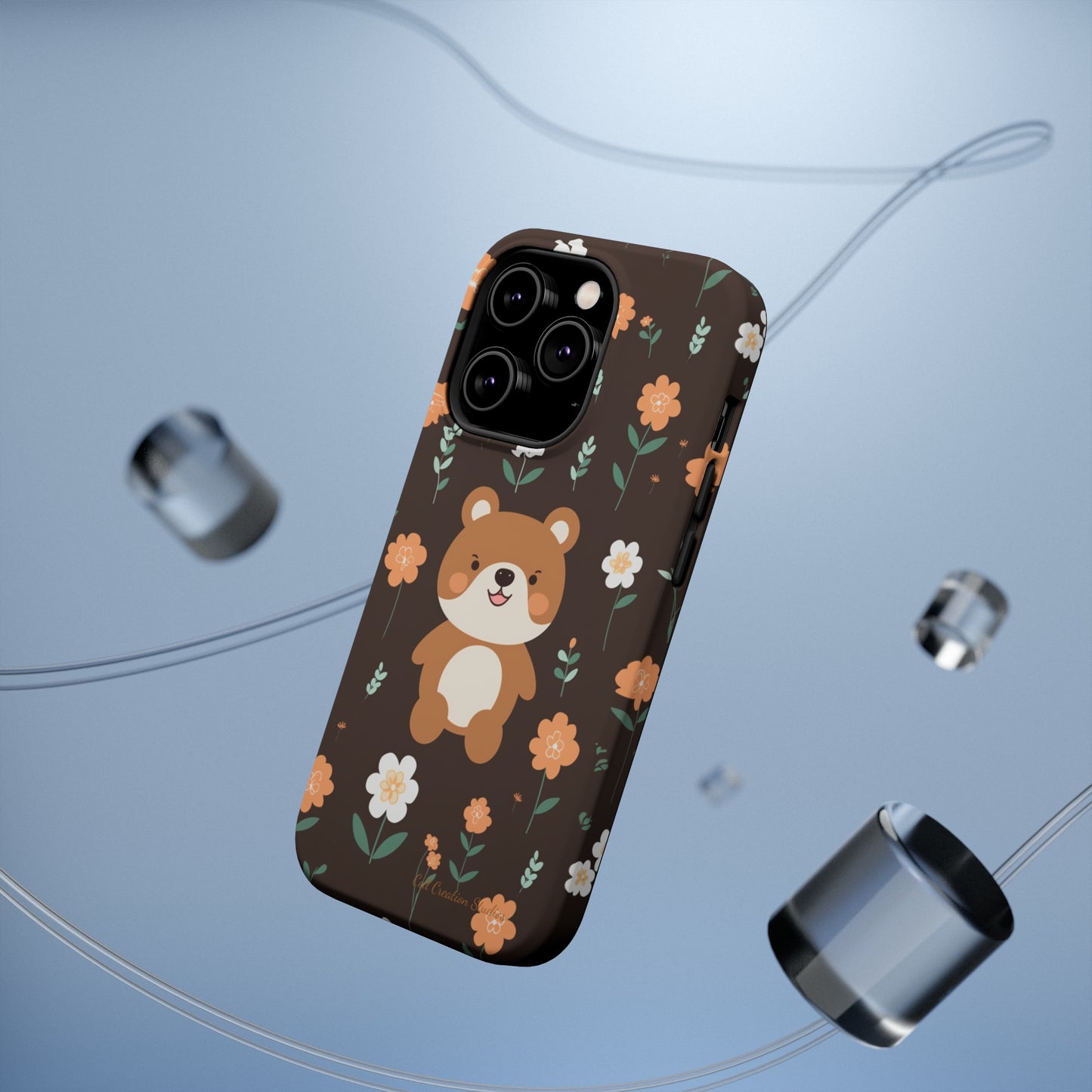 "Floral Bear Elegance" -MagSafe Tough Phone Cases