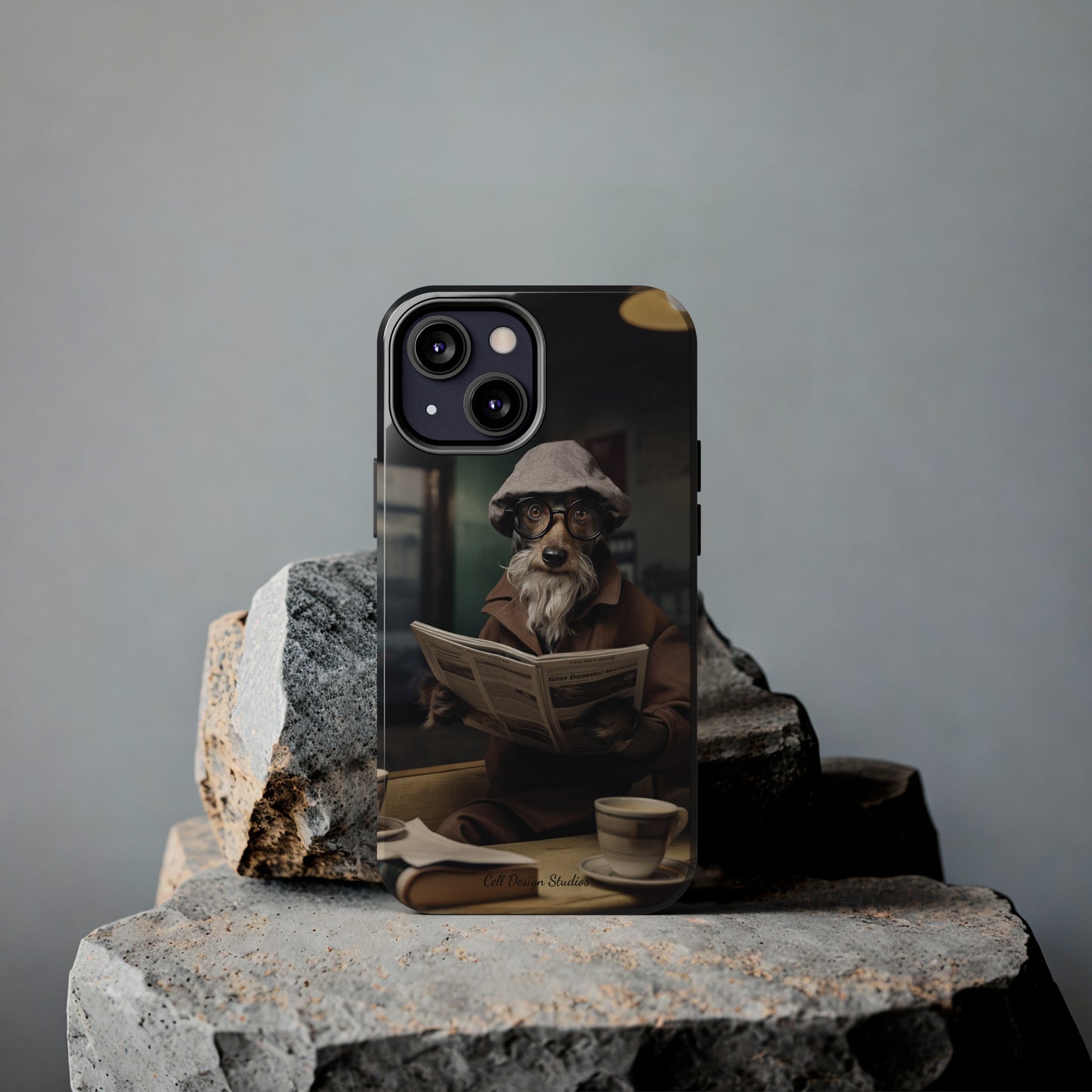 Introducing the "Canine Scholar" Cell Phone Case – Where Canine Meets Wisdom. -Tough Phone Cases