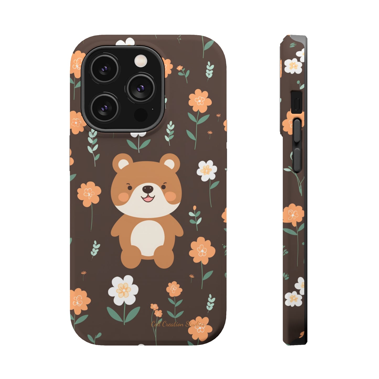 "Floral Bear Elegance" -MagSafe Tough Phone Cases