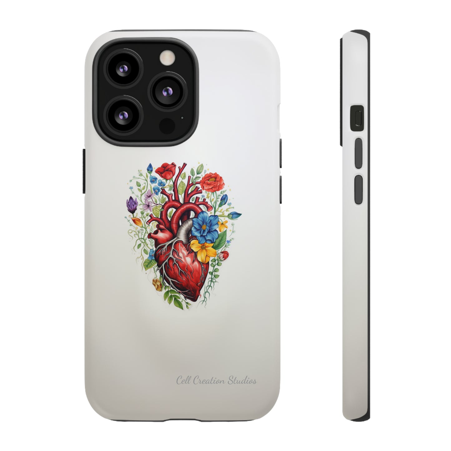 "Floral Heart Harmony" -Tough iPhone Cases
