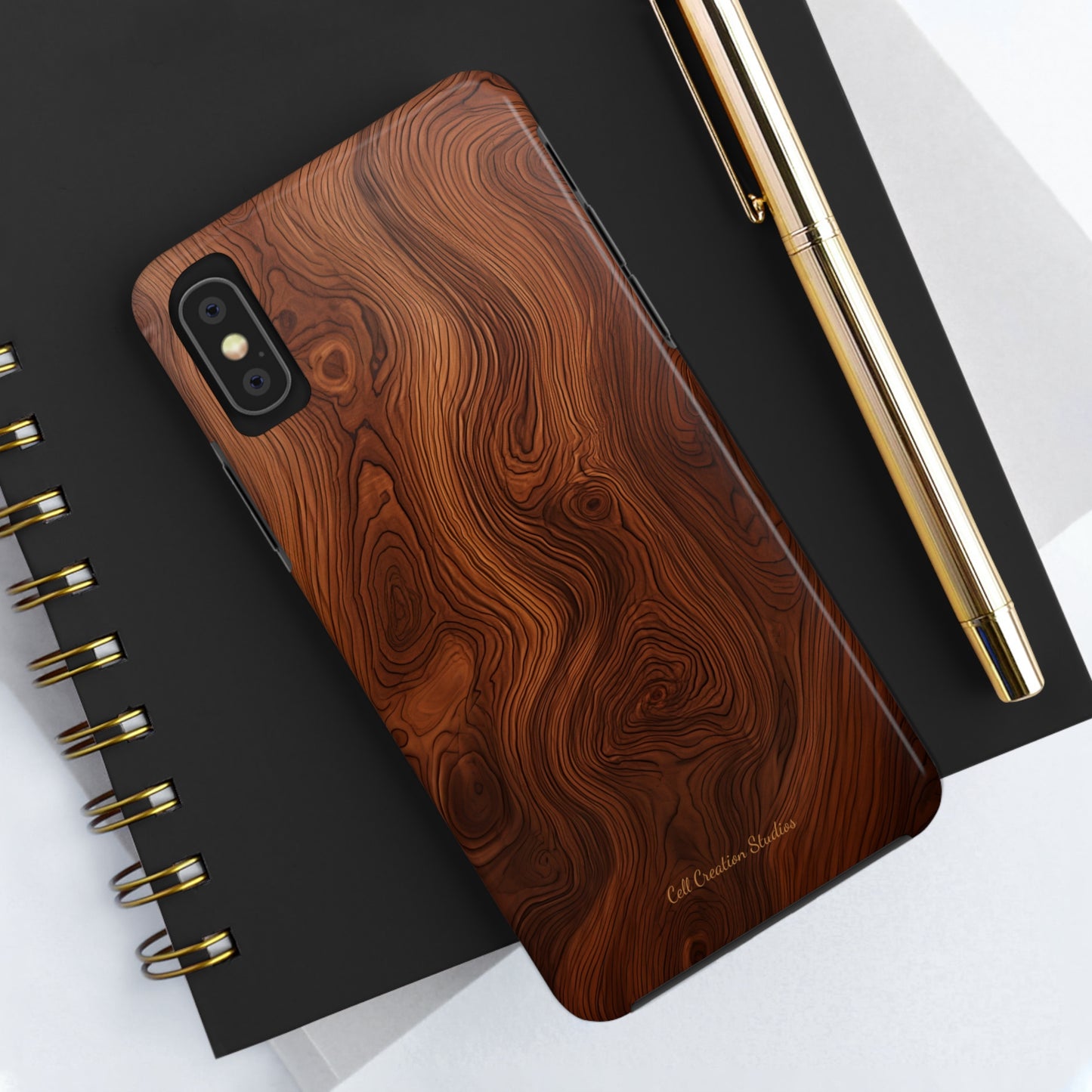 Introducing the "Natural Woodgrain" Cell Phone Case – Embrace Organic Beauty with Wood Pattern Design -Tough Phone Cases