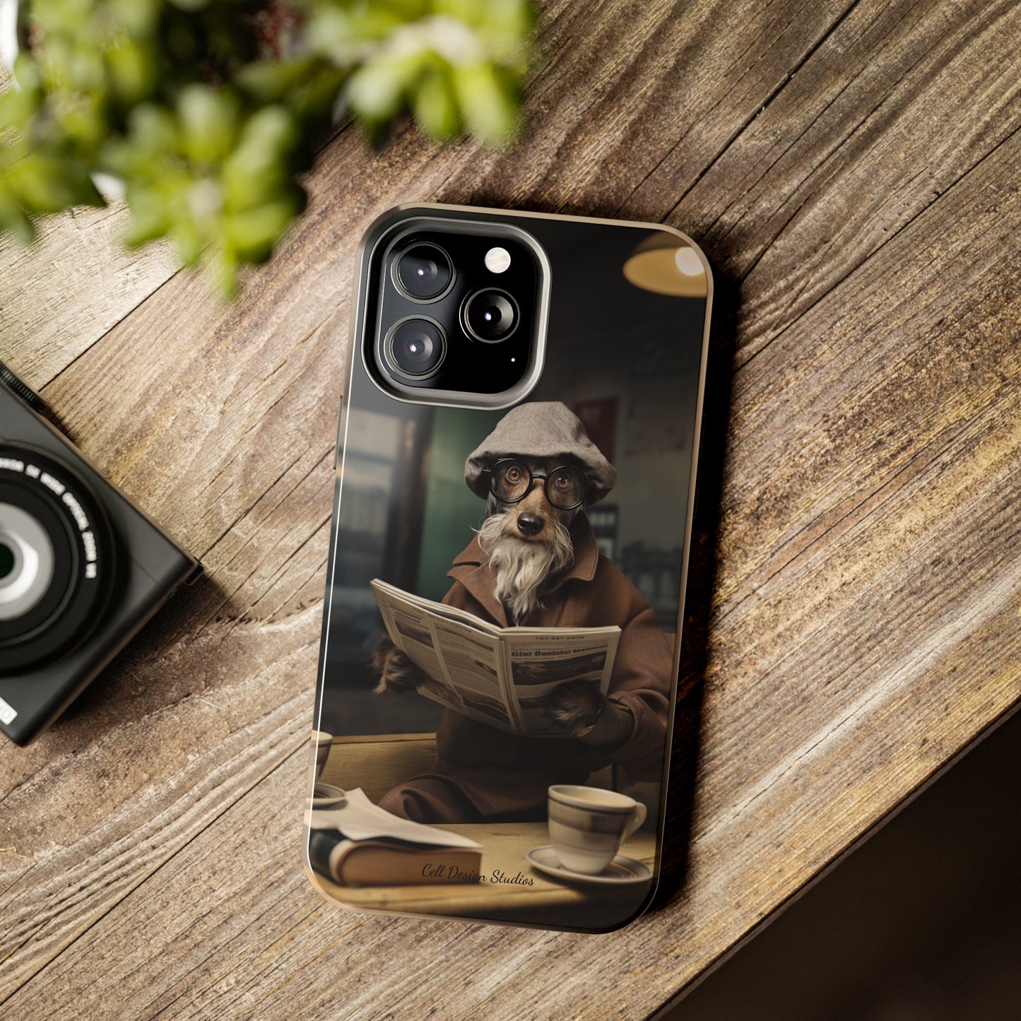 Introducing the "Canine Scholar" Cell Phone Case – Where Canine Meets Wisdom. -Tough Phone Cases
