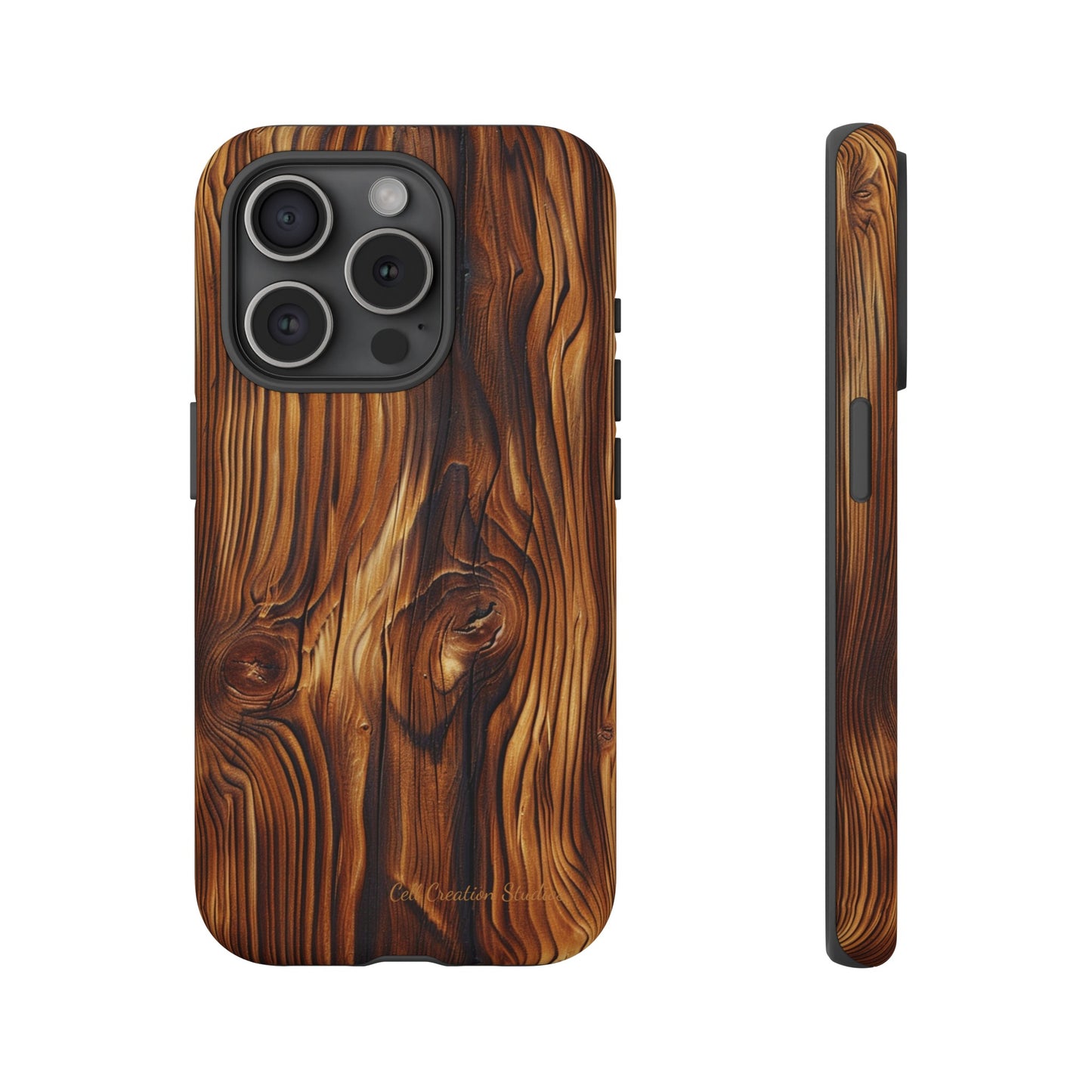"Wood Grain Elegance" -Tough iPhone Cases