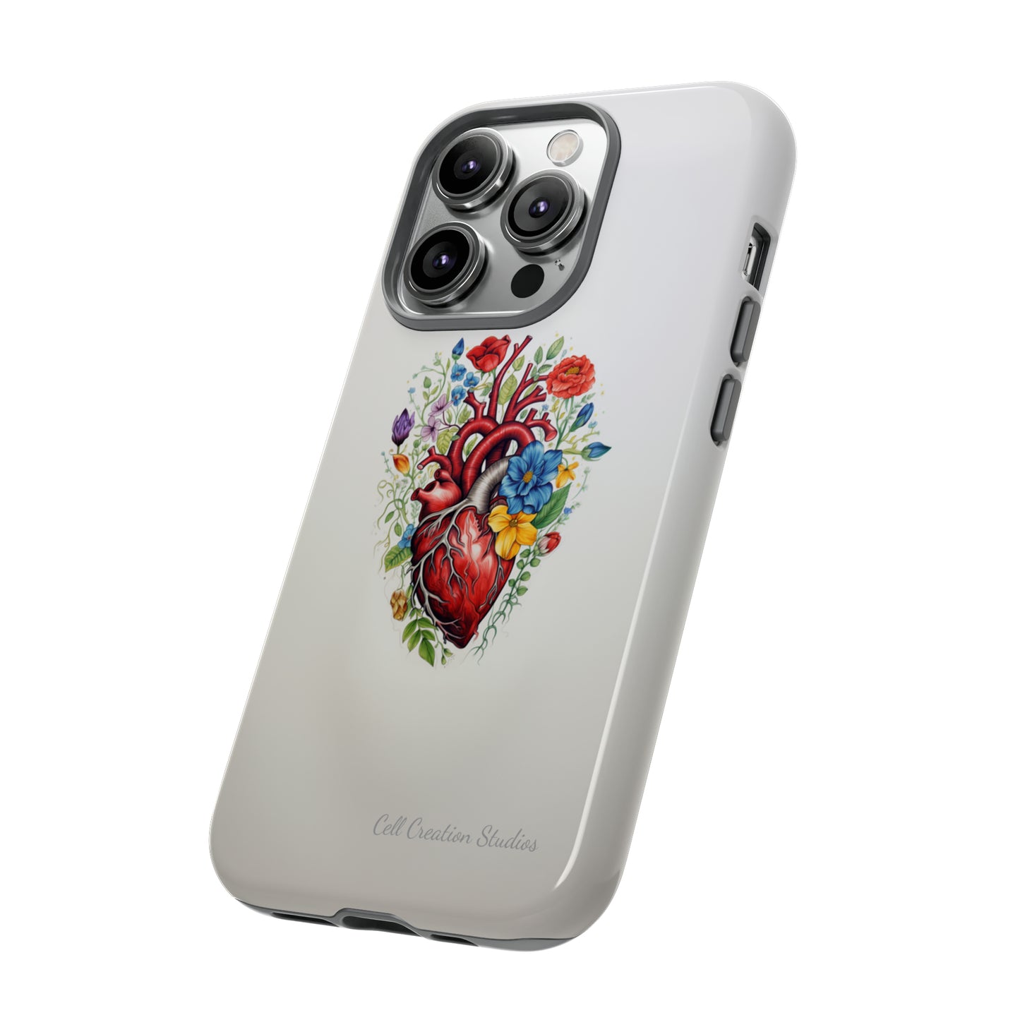 "Floral Heart Harmony" -Tough iPhone Cases