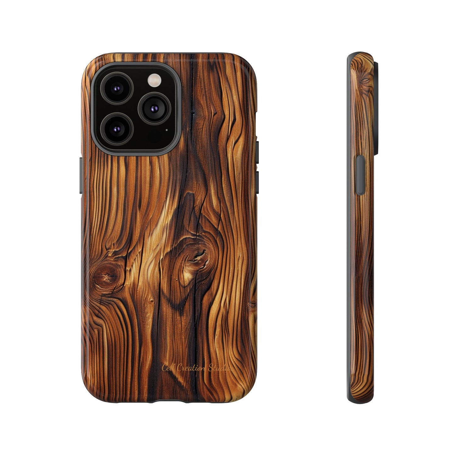 "Wood Grain Elegance" -Tough iPhone Cases