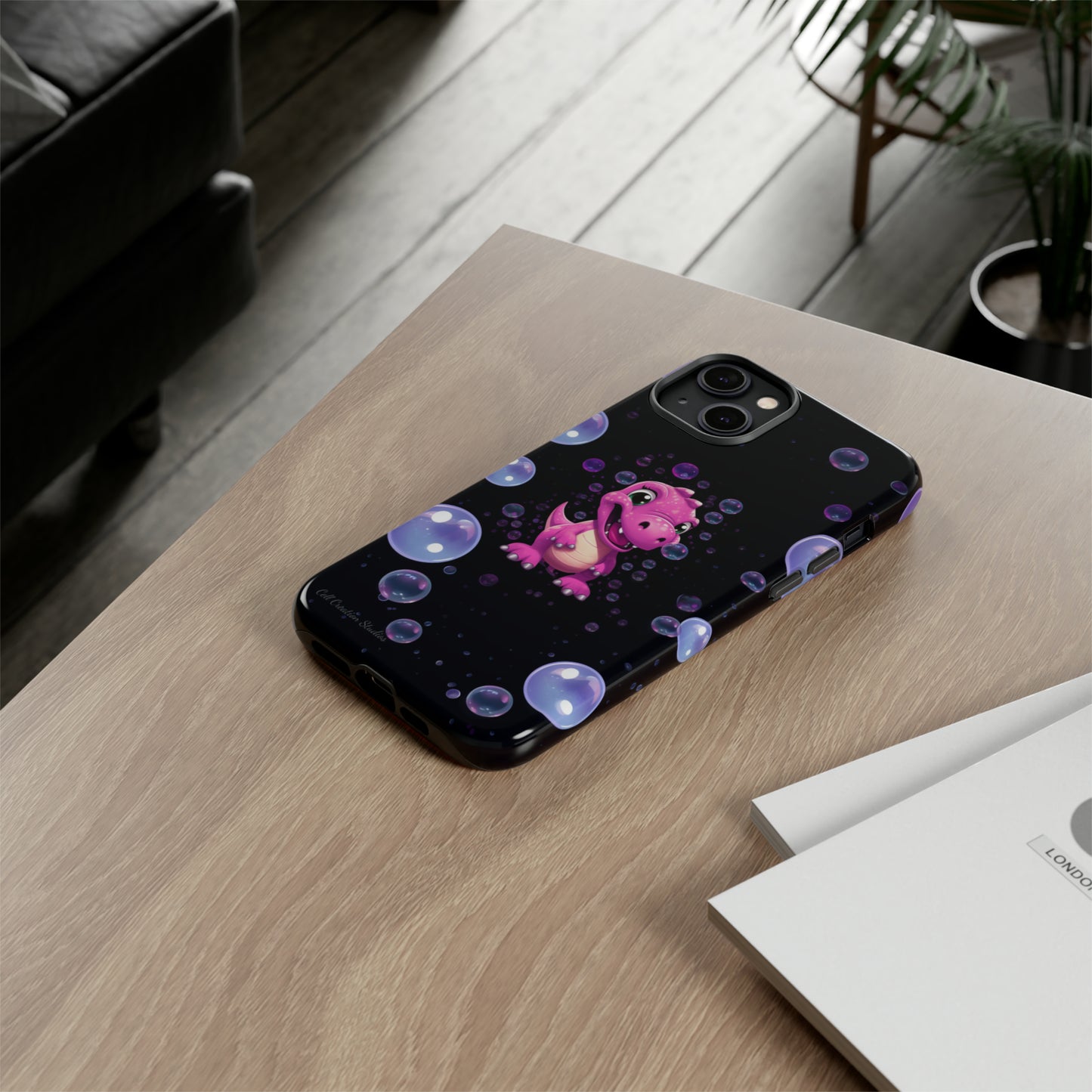 "Dino Glam" Glitter Dinosaur Phone Case -Tough Cases