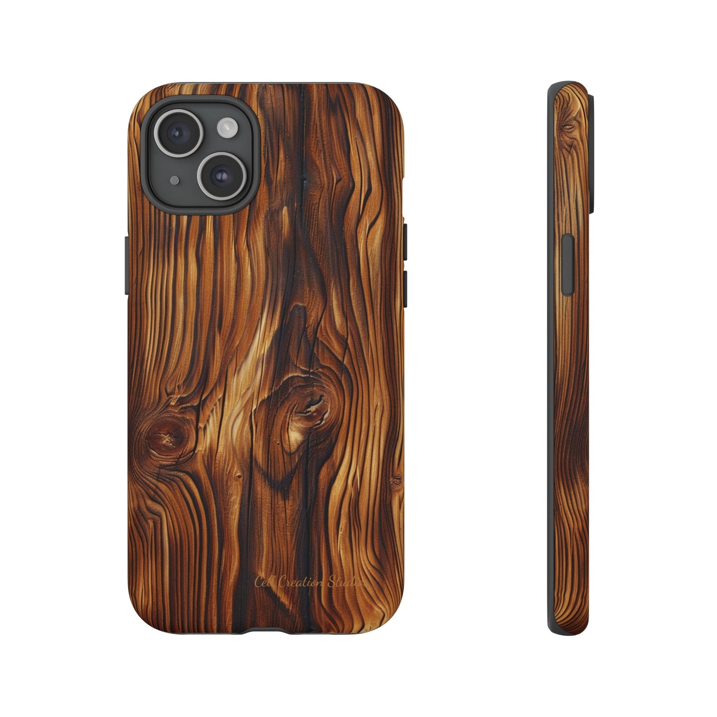 "Wood Grain Elegance" -Tough iPhone Cases