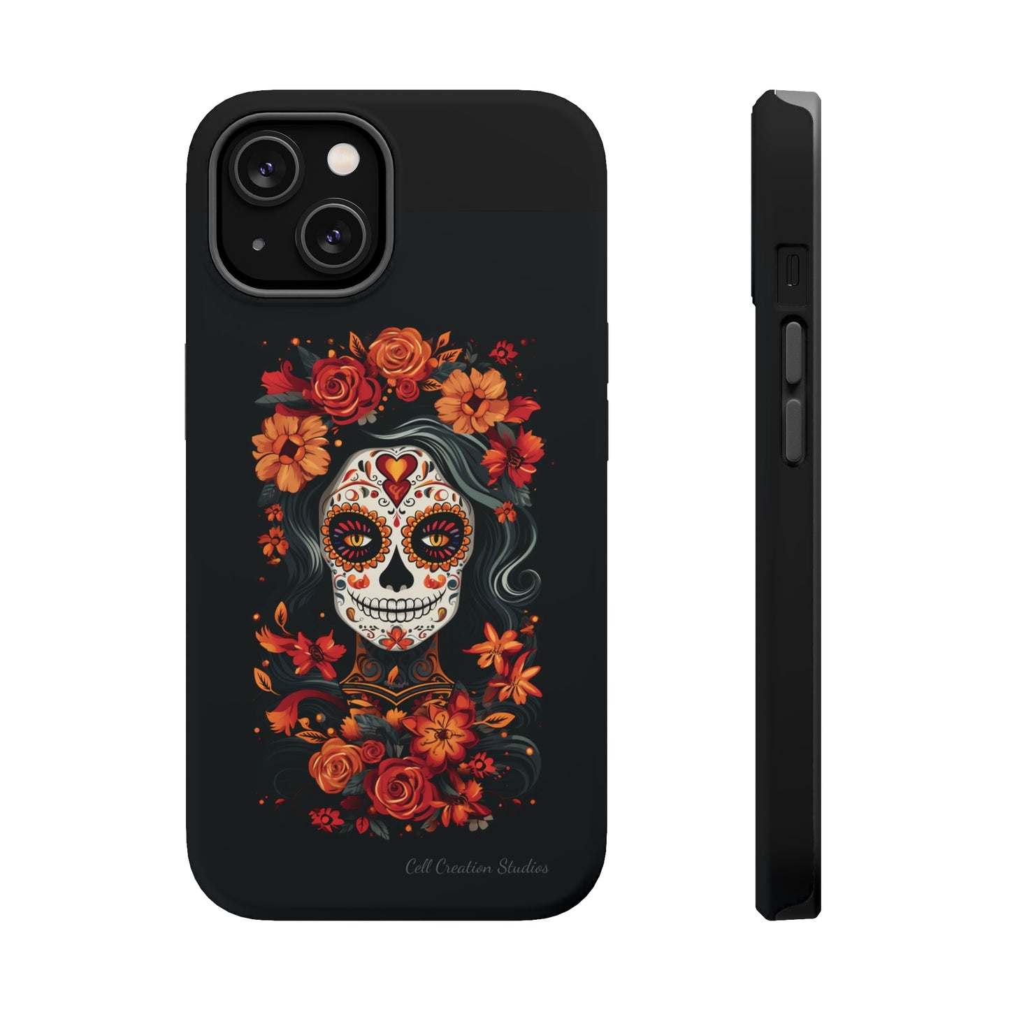 Introducing the "Day of the Dead Fiesta" Cell Phone Case – Celebrate Life in Style -MagSafe Tough Cases