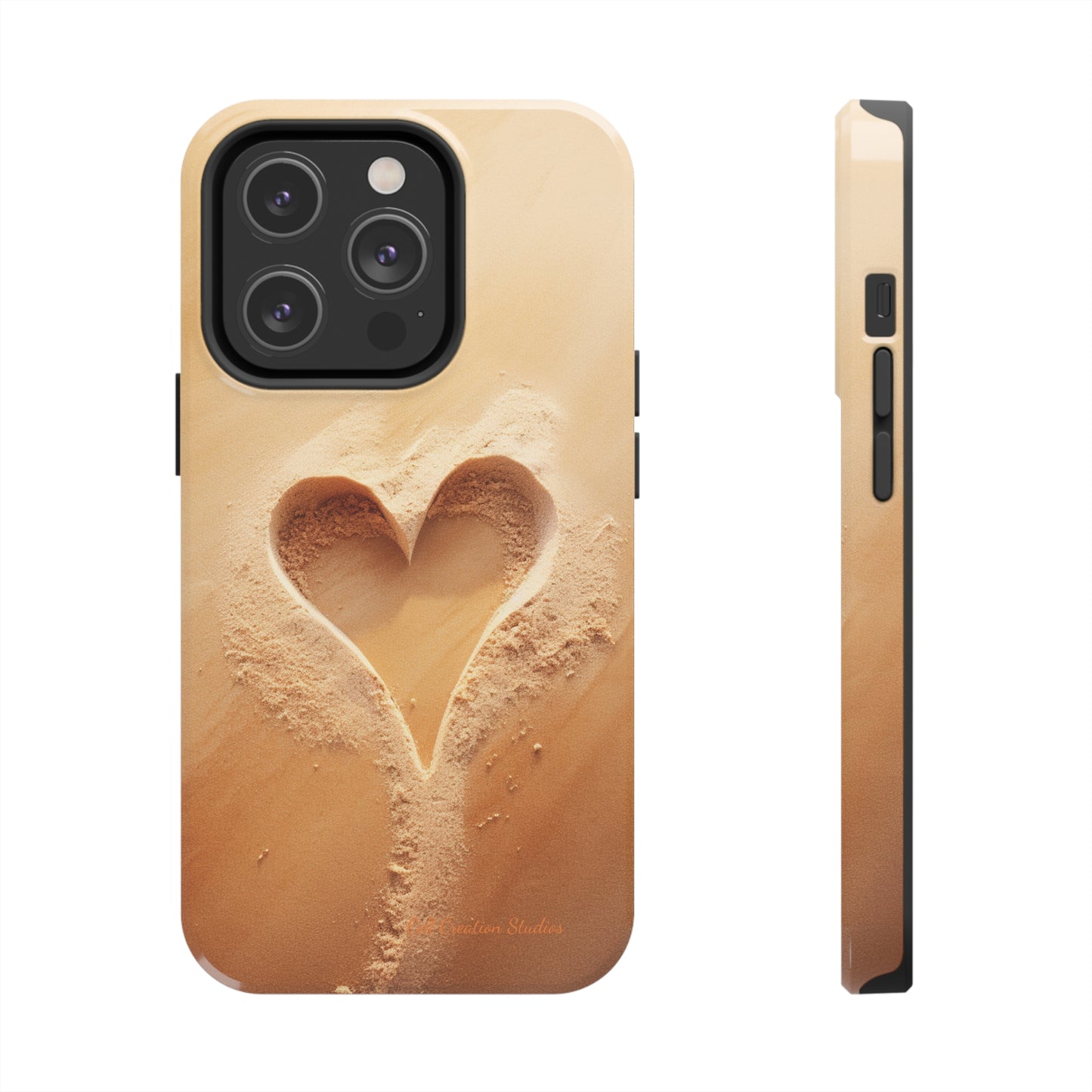 "Eternal Love: Sand Heart" Cell Phone Case -Tough Phone Cases