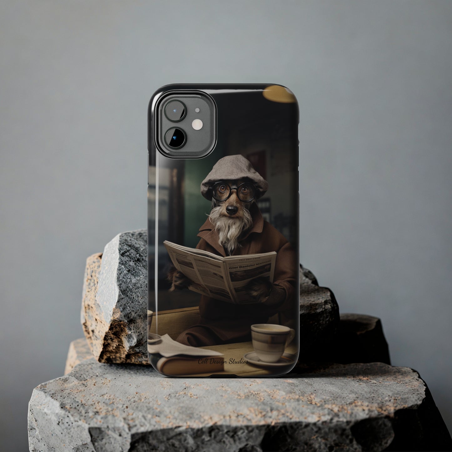 Introducing the "Canine Scholar" Cell Phone Case – Where Canine Meets Wisdom. -Tough Phone Cases
