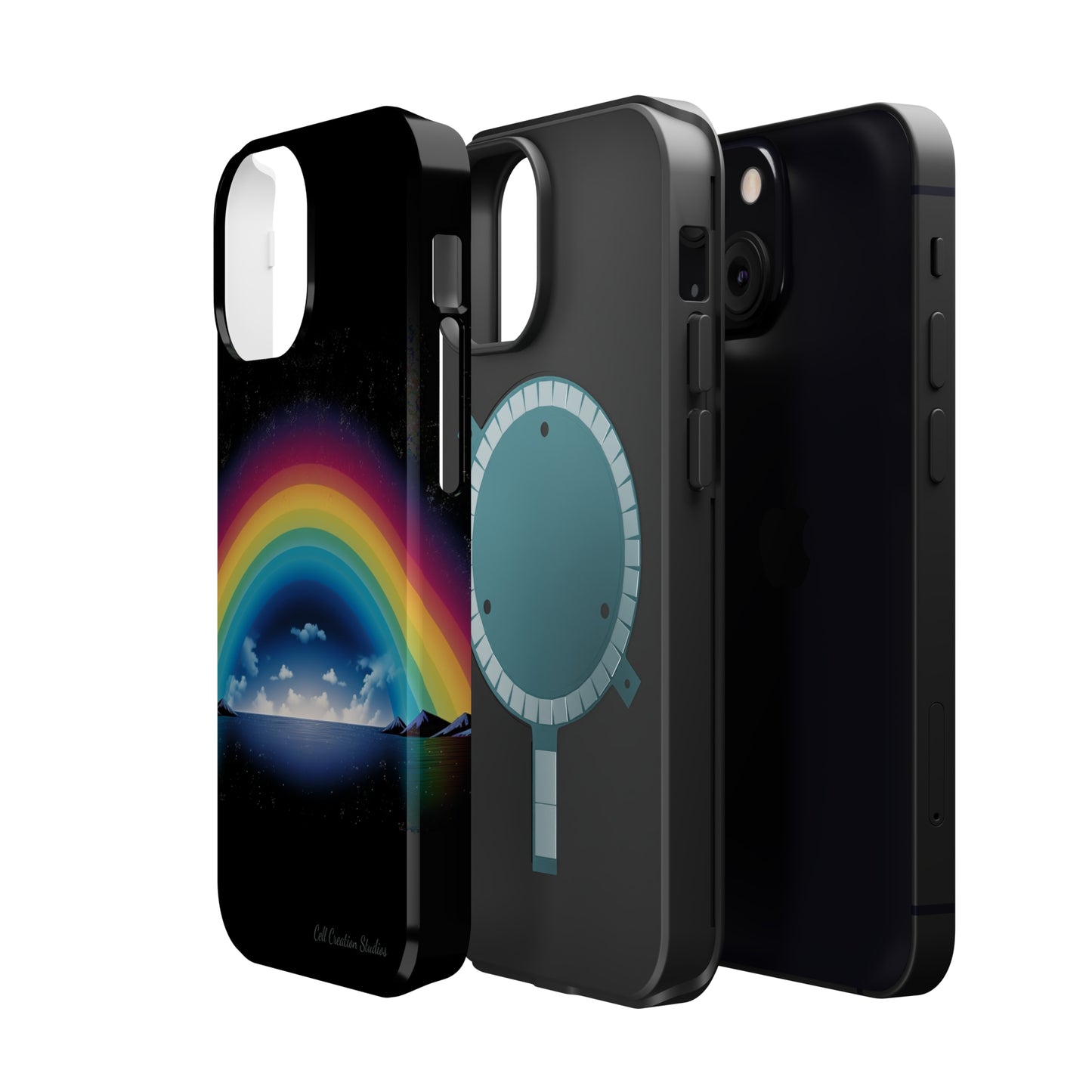 "Vibrant Skies: Rainbow Sunset" Cell Phone Case -MagSafe Tough Cases