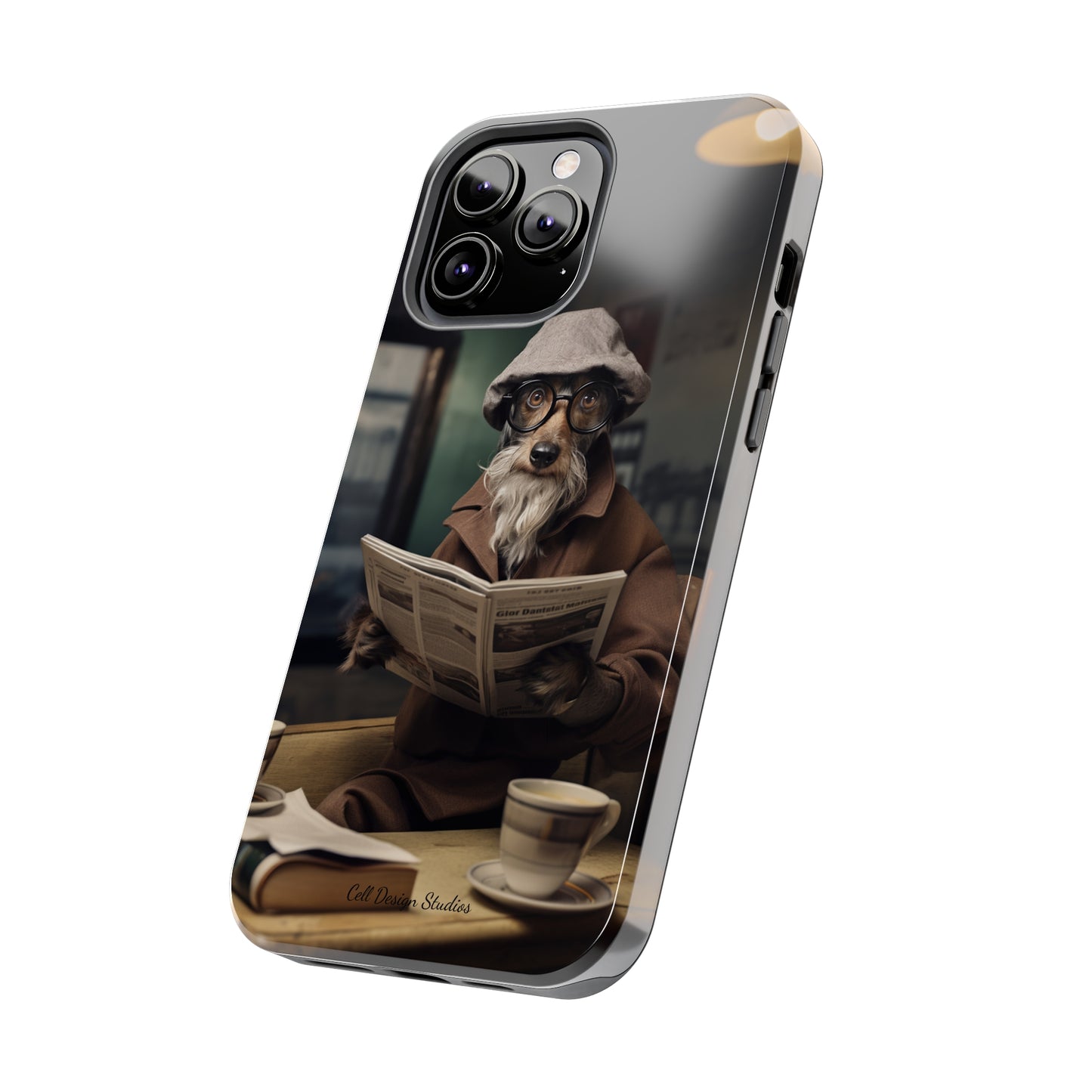 Introducing the "Canine Scholar" Cell Phone Case – Where Canine Meets Wisdom. -Tough Phone Cases