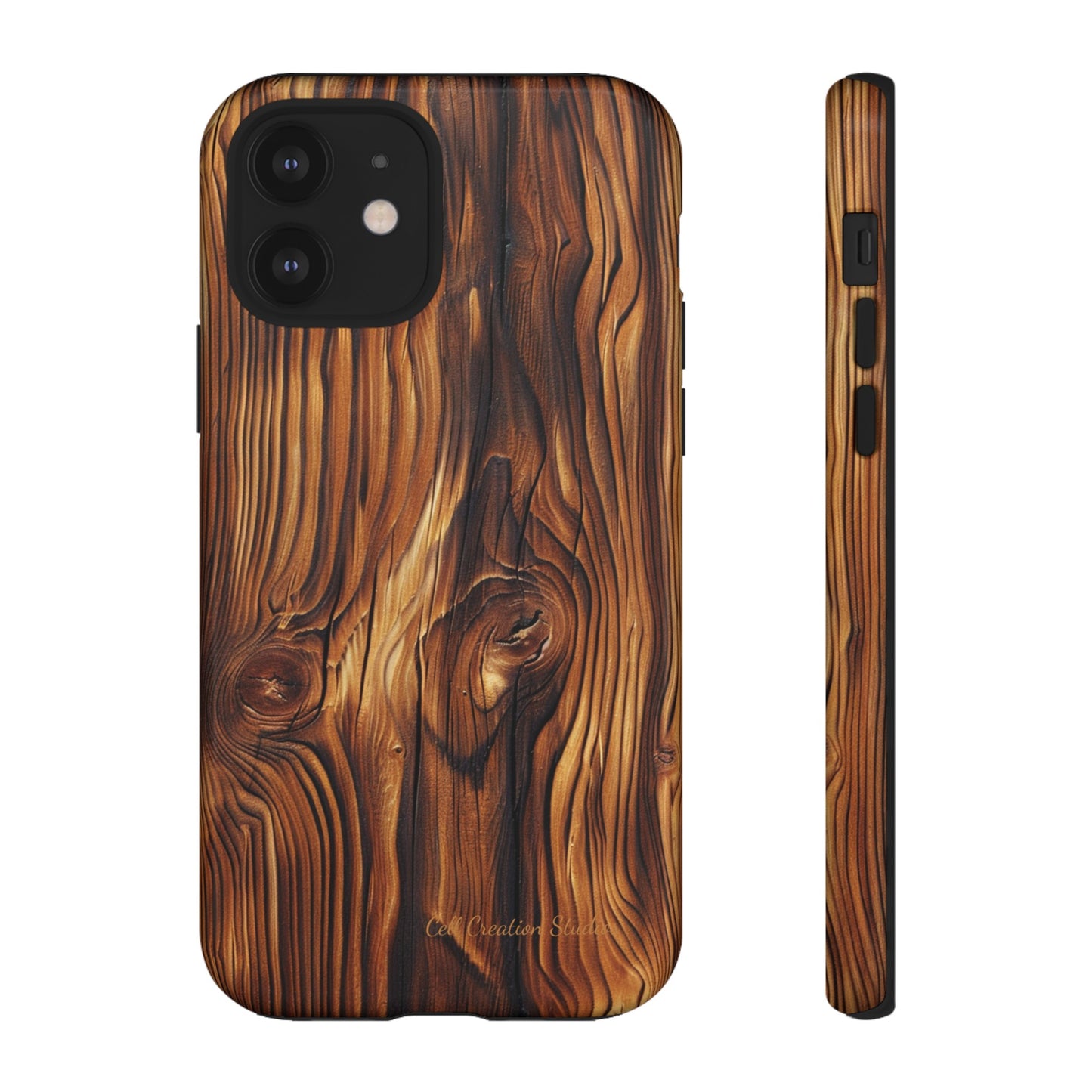 "Wood Grain Elegance" -Tough iPhone Cases