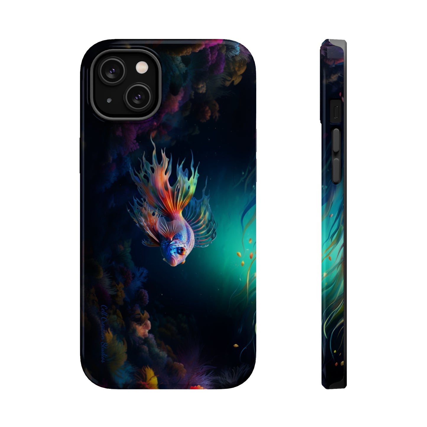 Introducing the "Aquatic Serenity" Cell Phone Case – Dive into Tranquil Waters! -MagSafe Tough Cases