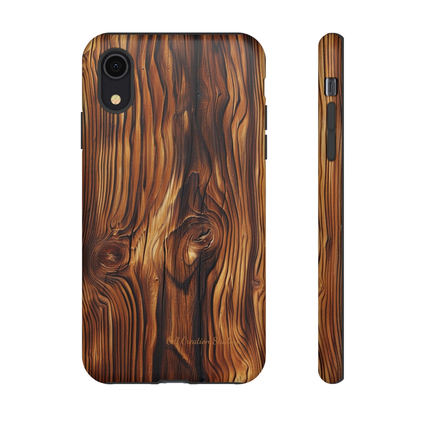 "Wood Grain Elegance" -Tough iPhone Cases