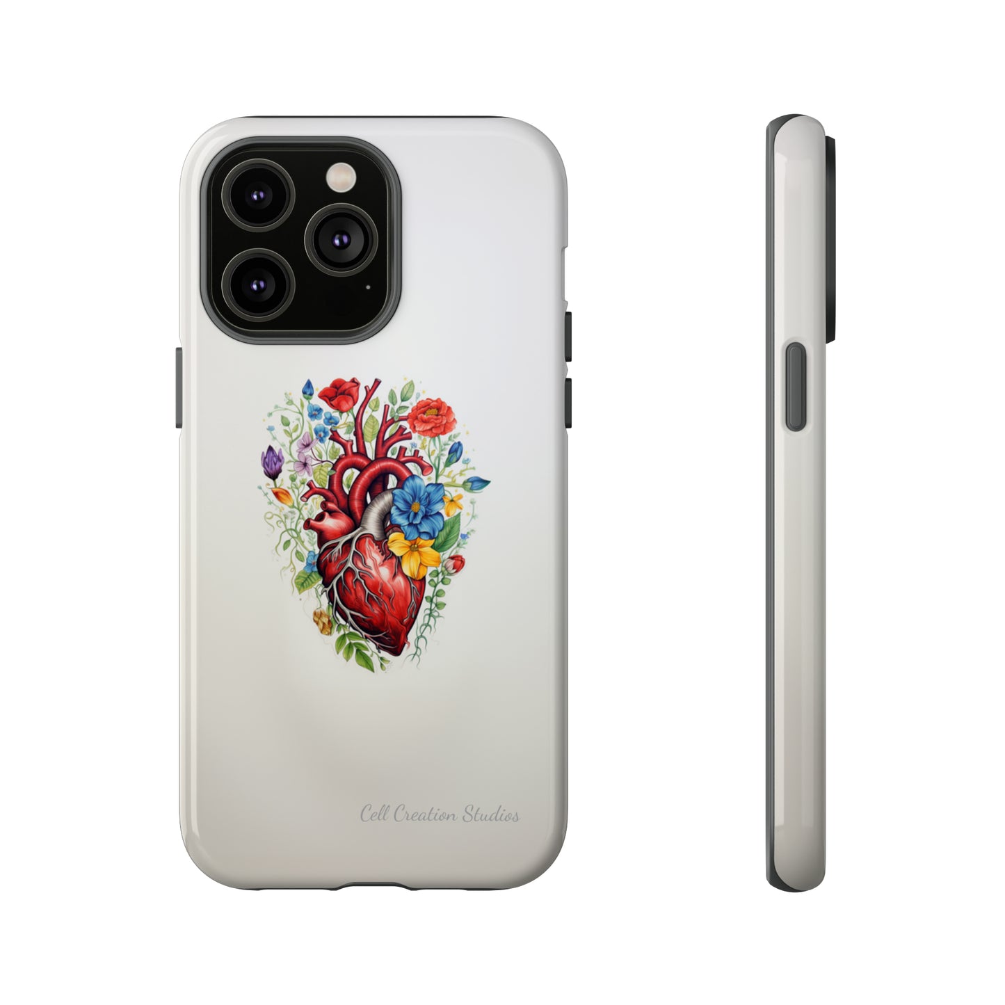 "Floral Heart Harmony" -Tough iPhone Cases