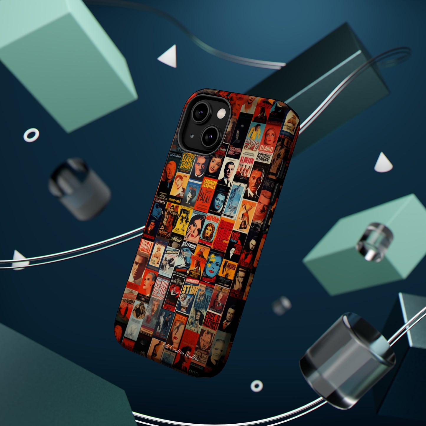 Introducing the "Vintage Movie Poster Collage" Cell Phone Case – Timeless Hollywood Charm -MagSafe Tough Cases