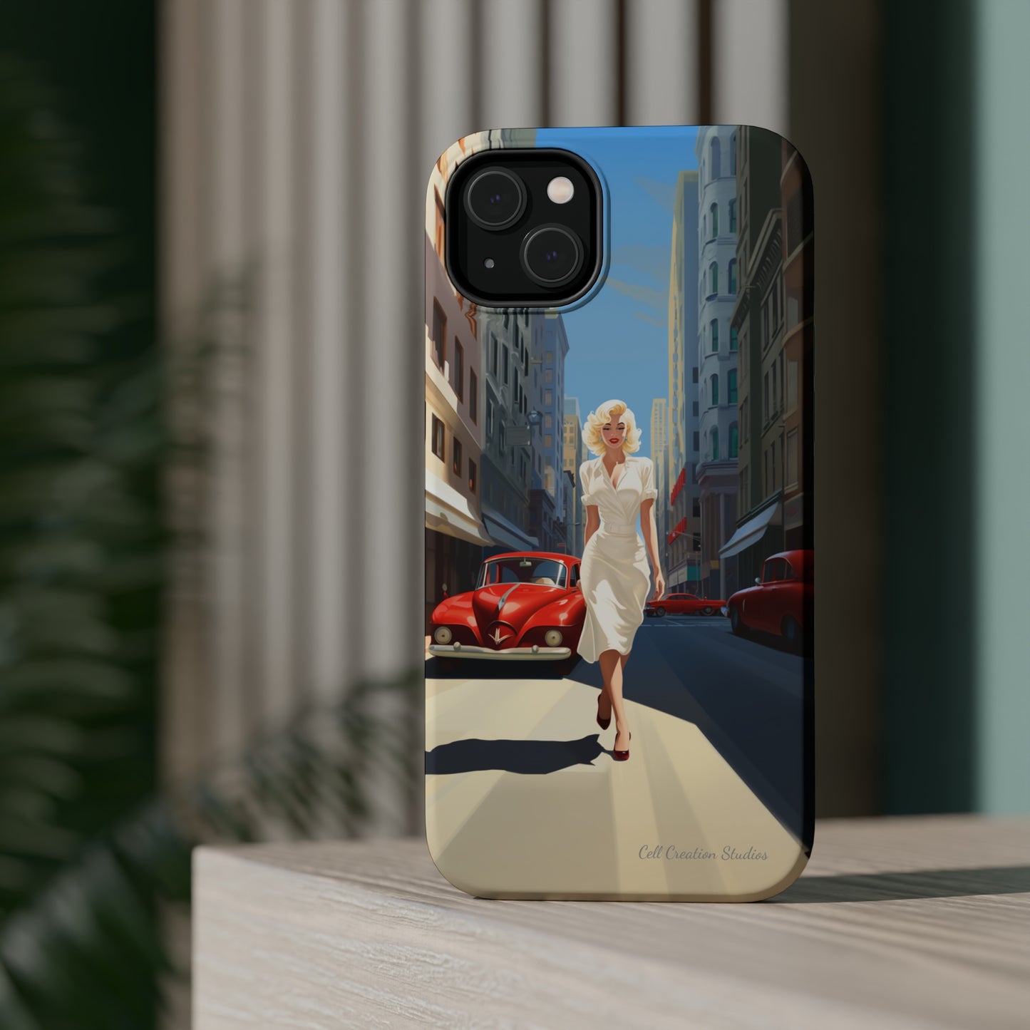 "City Stroll Glamour" Marilyn Monroe Phone Case -MagSafe Tough Cases