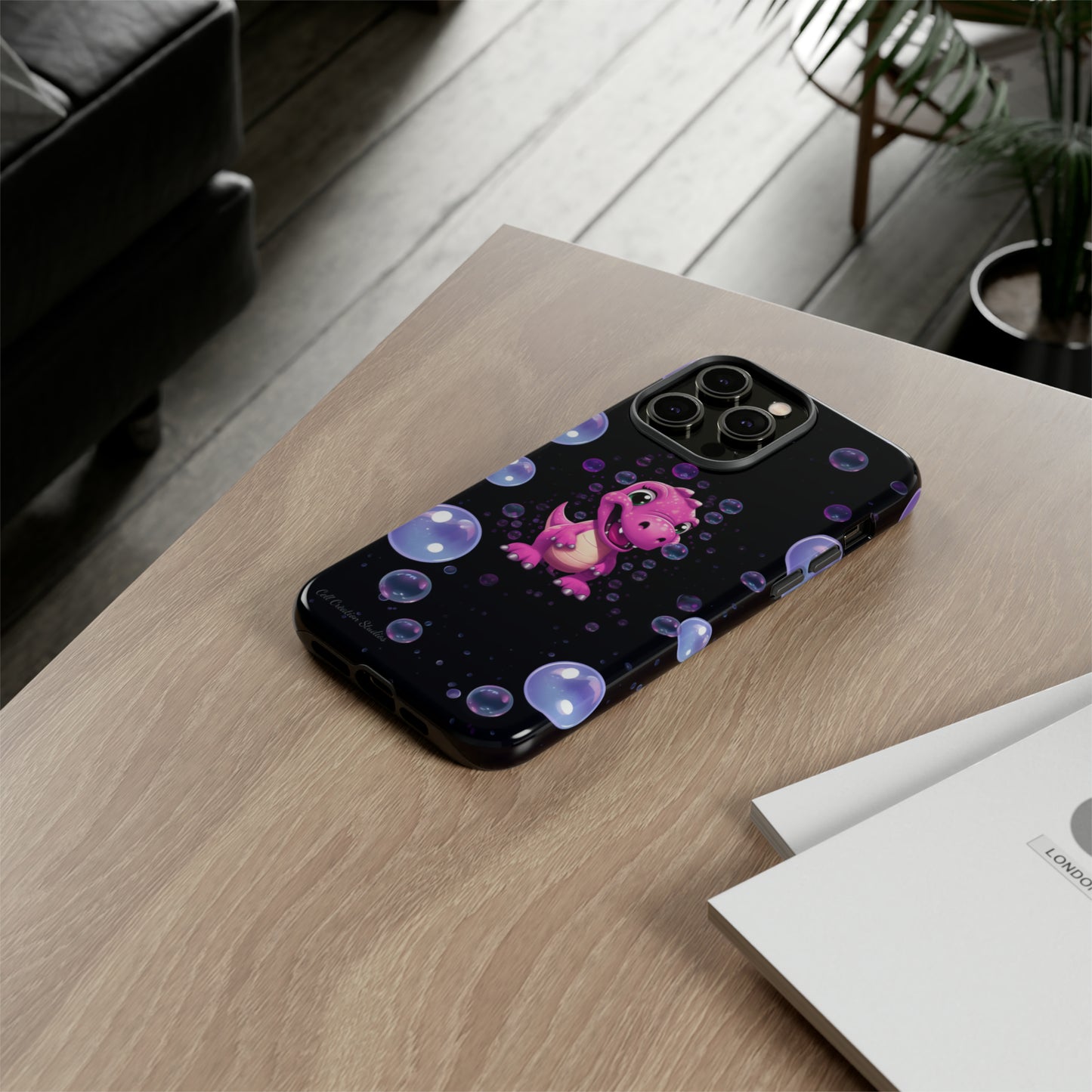 "Dino Glam" Glitter Dinosaur Phone Case -Tough Cases