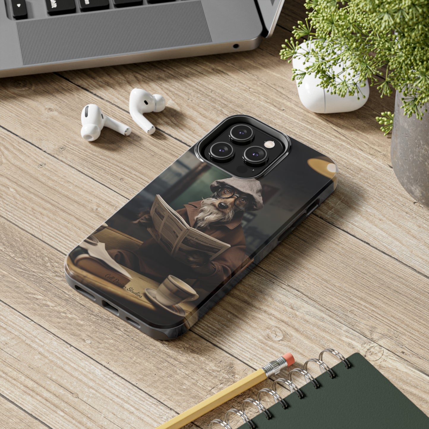 Introducing the "Canine Scholar" Cell Phone Case – Where Canine Meets Wisdom. -Tough Phone Cases