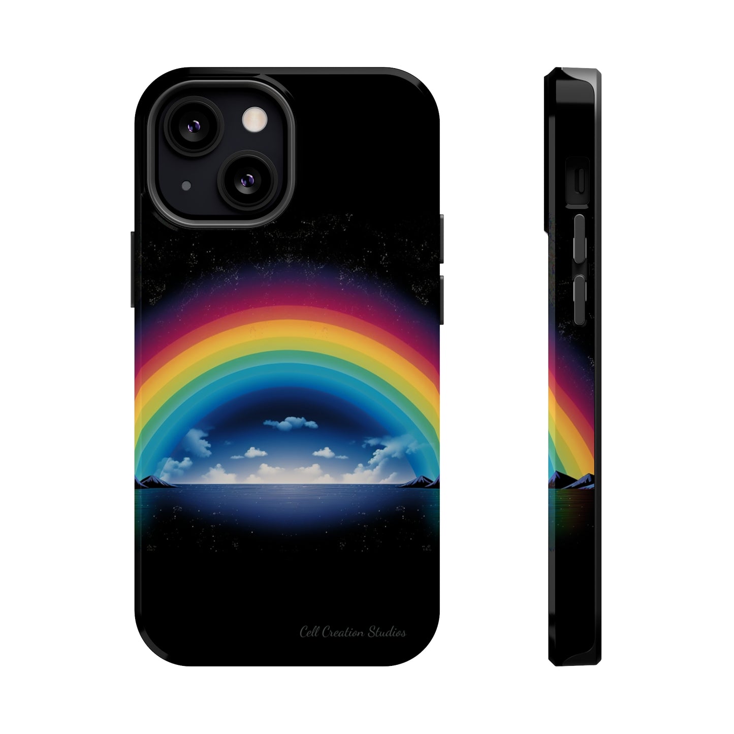 "Vibrant Skies: Rainbow Sunset" Cell Phone Case -MagSafe Tough Cases