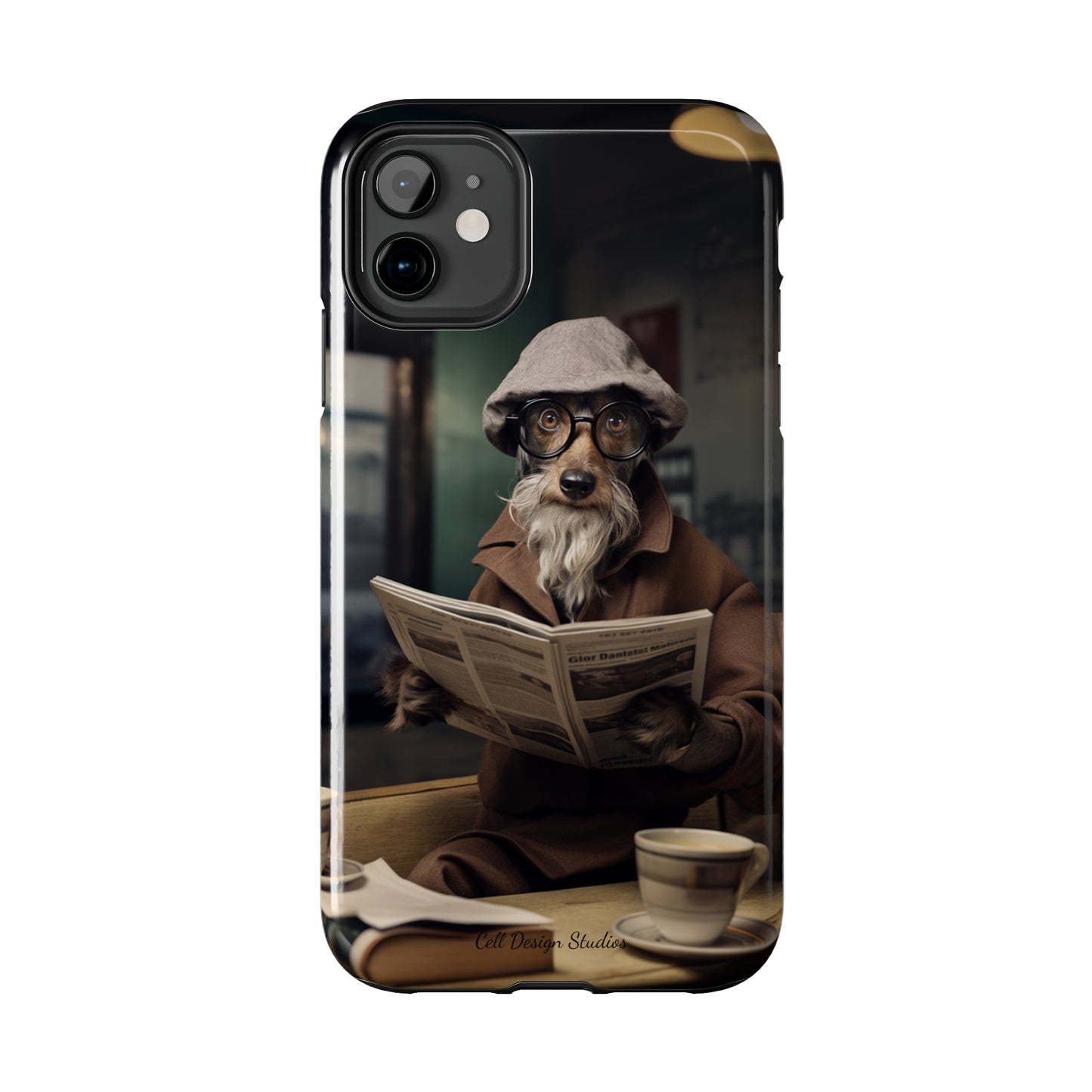Introducing the "Canine Scholar" Cell Phone Case – Where Canine Meets Wisdom. -Tough Phone Cases