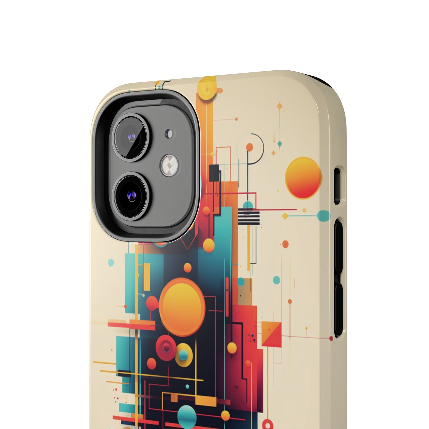The "Colorful Geometric Pattern" Cell Phone Case- Elevate Your Phone's Look -Tough Phone Cases