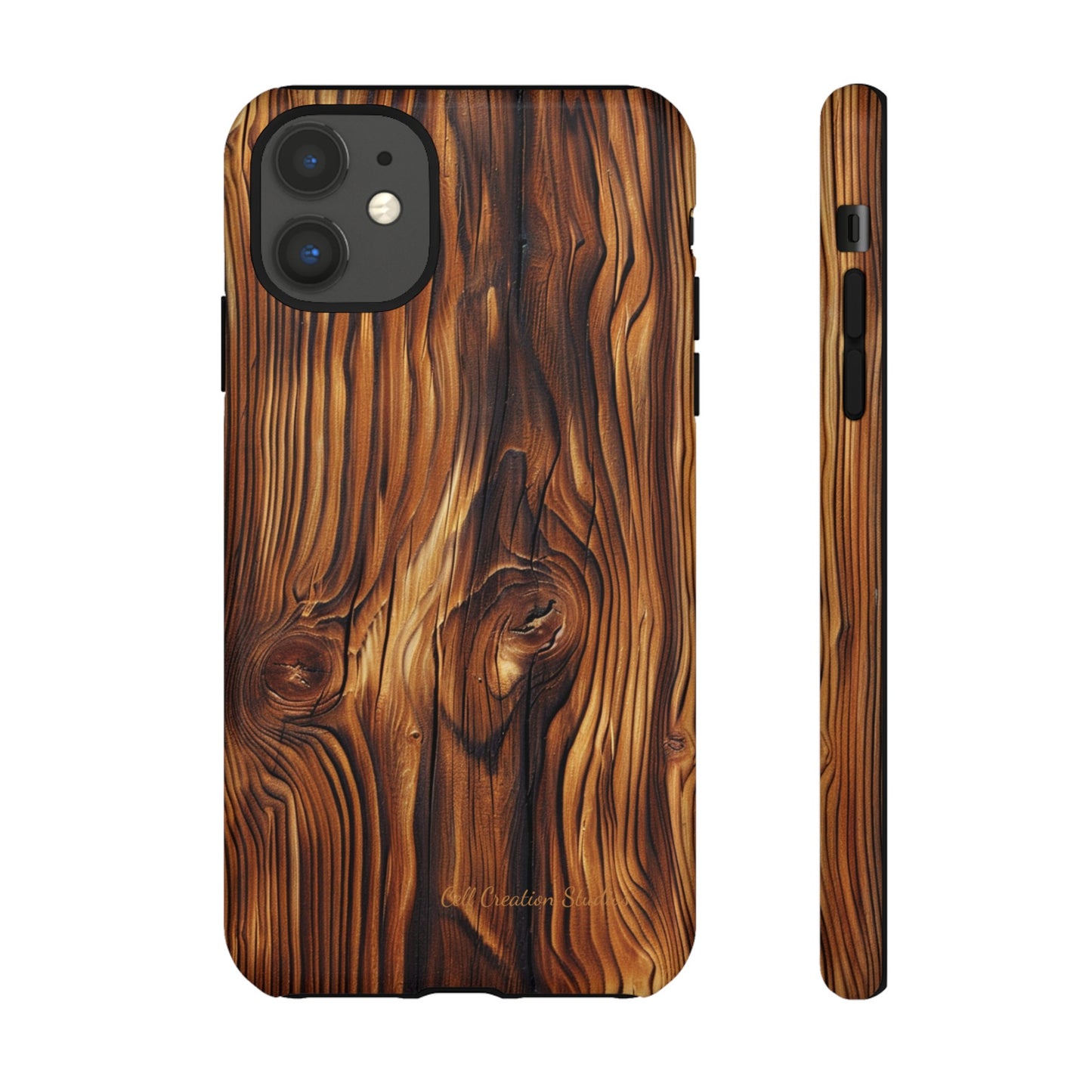 "Wood Grain Elegance" -Tough iPhone Cases