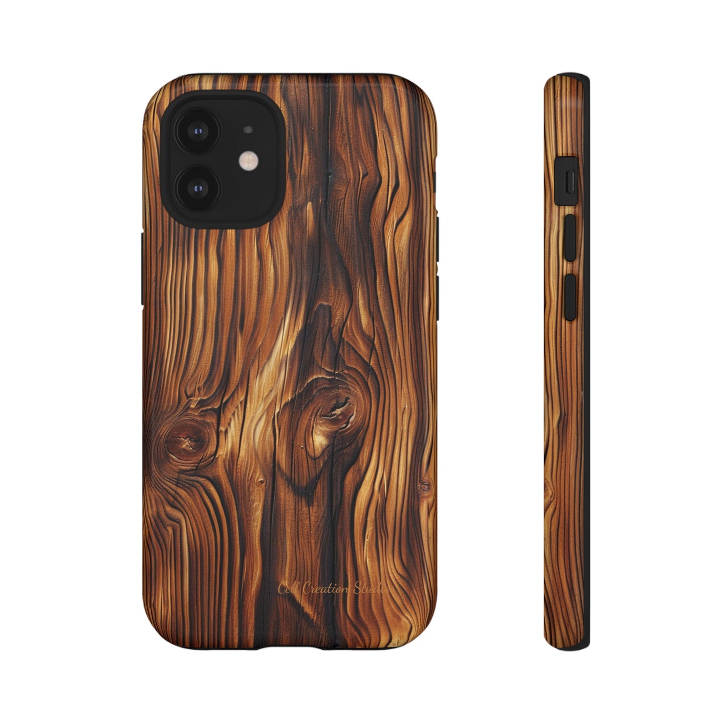 "Wood Grain Elegance" -Tough iPhone Cases