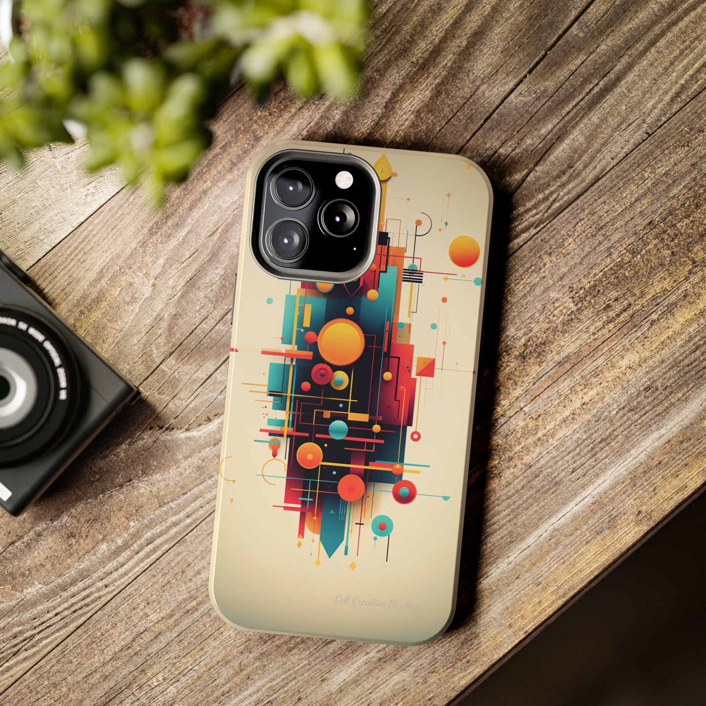 The "Colorful Geometric Pattern" Cell Phone Case- Elevate Your Phone's Look -Tough Phone Cases