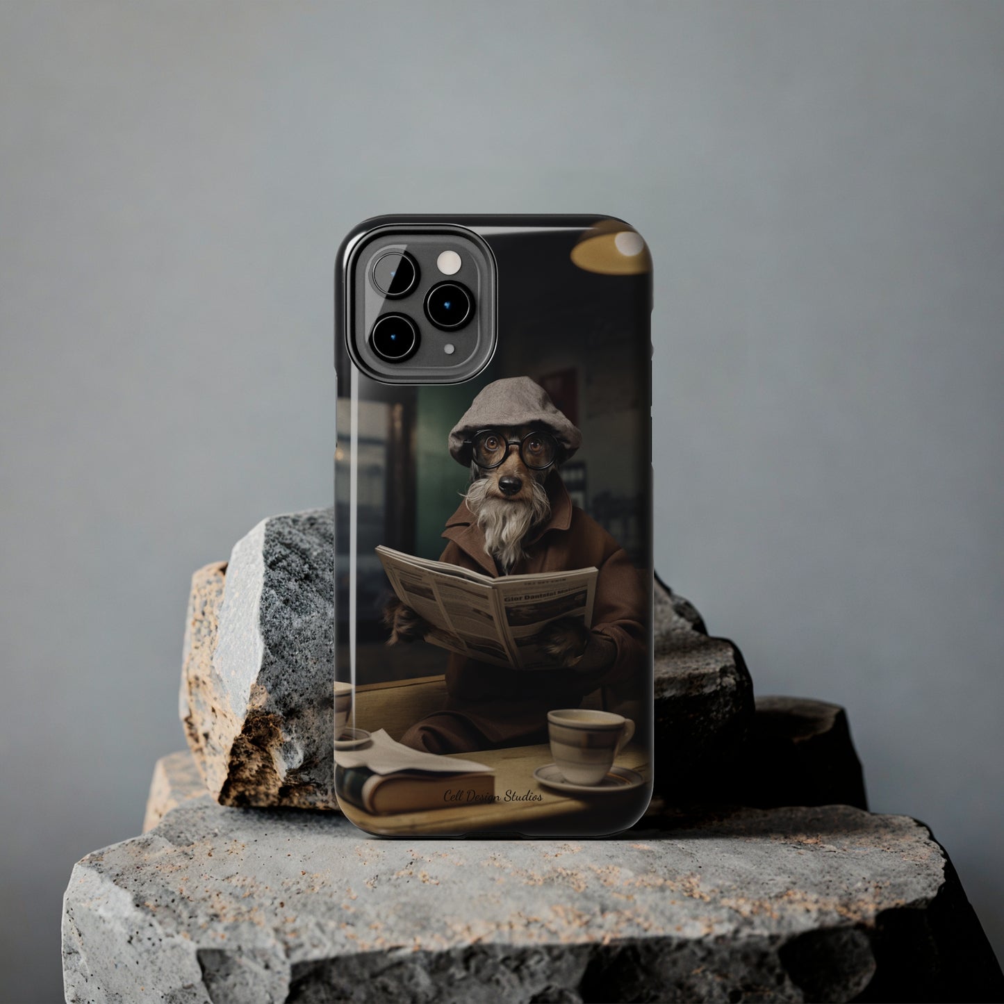 Introducing the "Canine Scholar" Cell Phone Case – Where Canine Meets Wisdom. -Tough Phone Cases