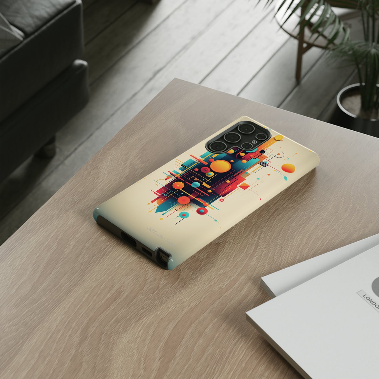 The "Colorful Geometric Pattern" Cell Phone Case- Elevate Your Phone's Look -Tough Cases
