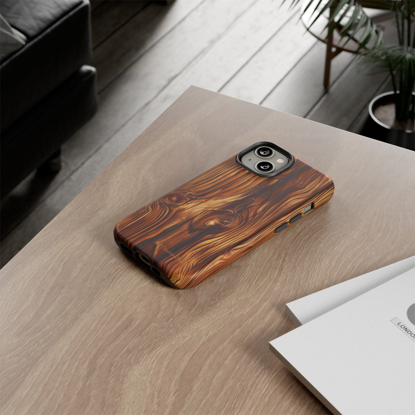 "Wood Grain Elegance" -Tough iPhone Cases
