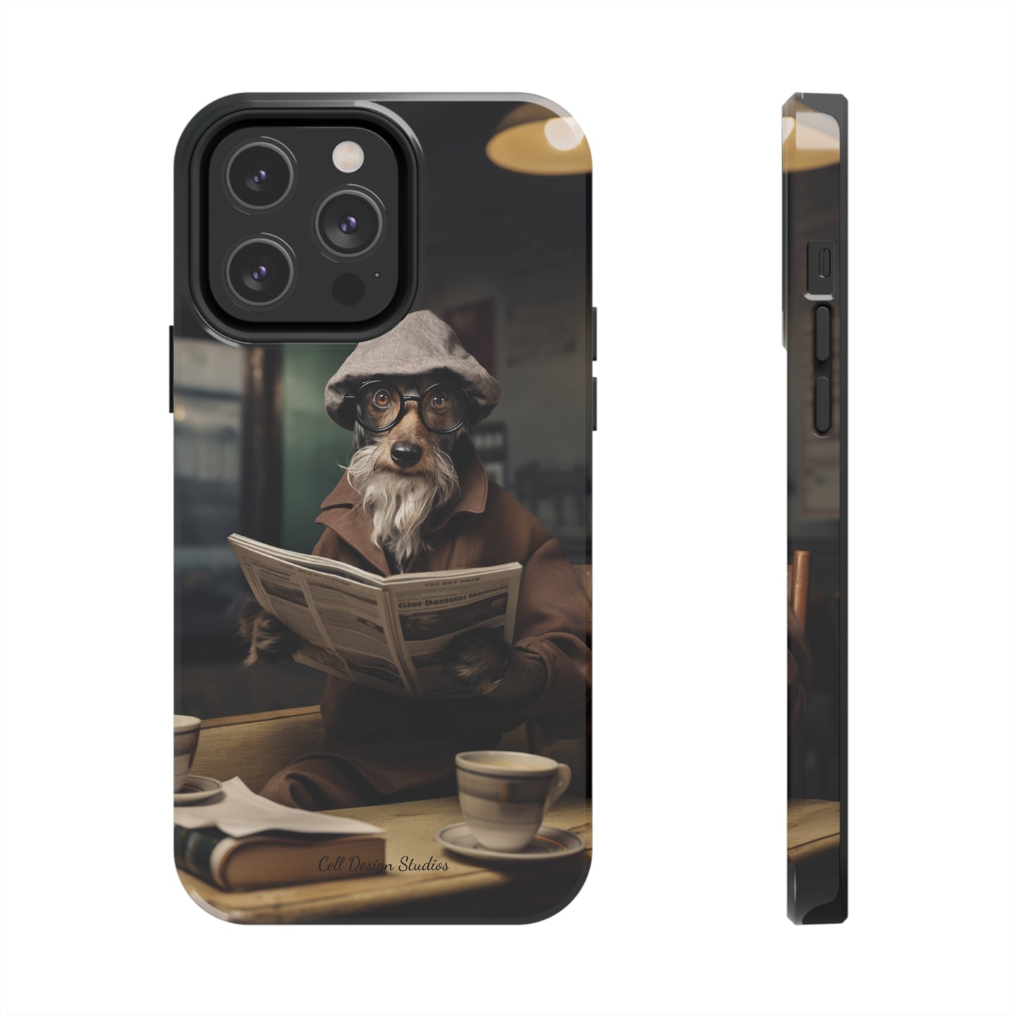 Introducing the "Canine Scholar" Cell Phone Case – Where Canine Meets Wisdom. -Tough Phone Cases