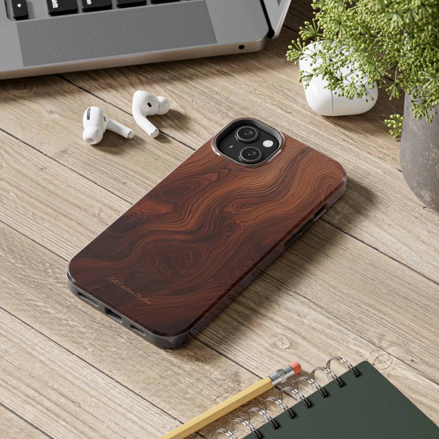 Introducing the "Natural Woodgrain" Cell Phone Case – Embrace Organic Beauty with Wood Pattern Design -Tough Phone Cases