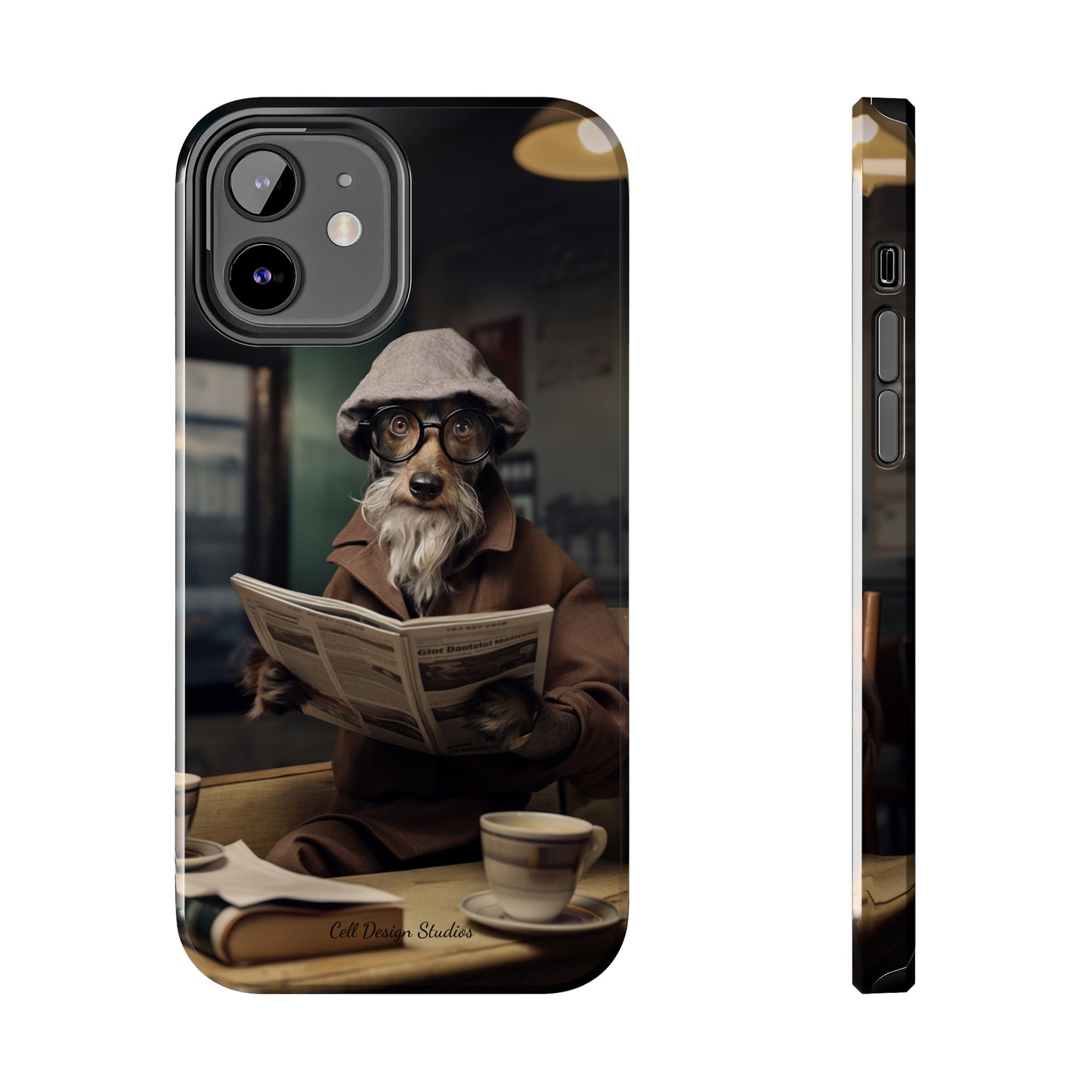 Introducing the "Canine Scholar" Cell Phone Case – Where Canine Meets Wisdom. -Tough Phone Cases