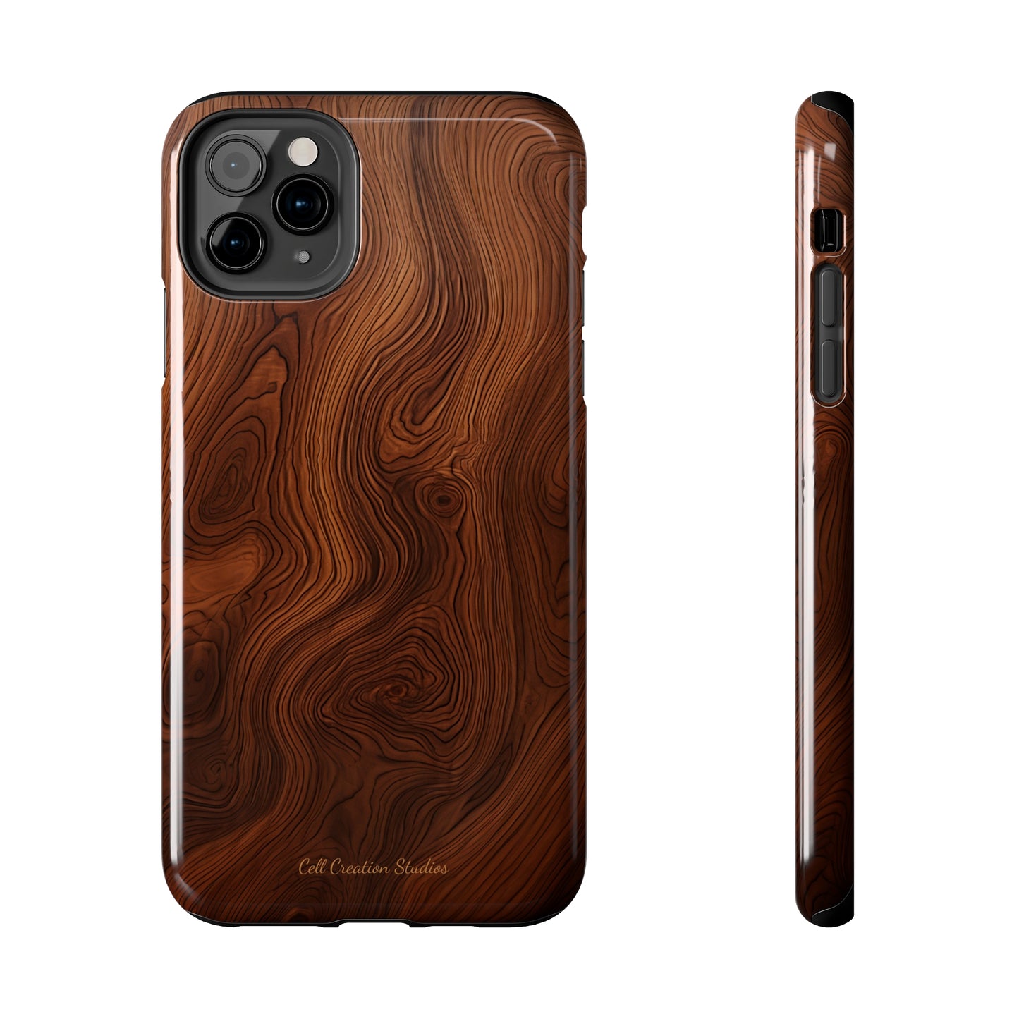 Introducing the "Natural Woodgrain" Cell Phone Case – Embrace Organic Beauty with Wood Pattern Design -Tough Phone Cases